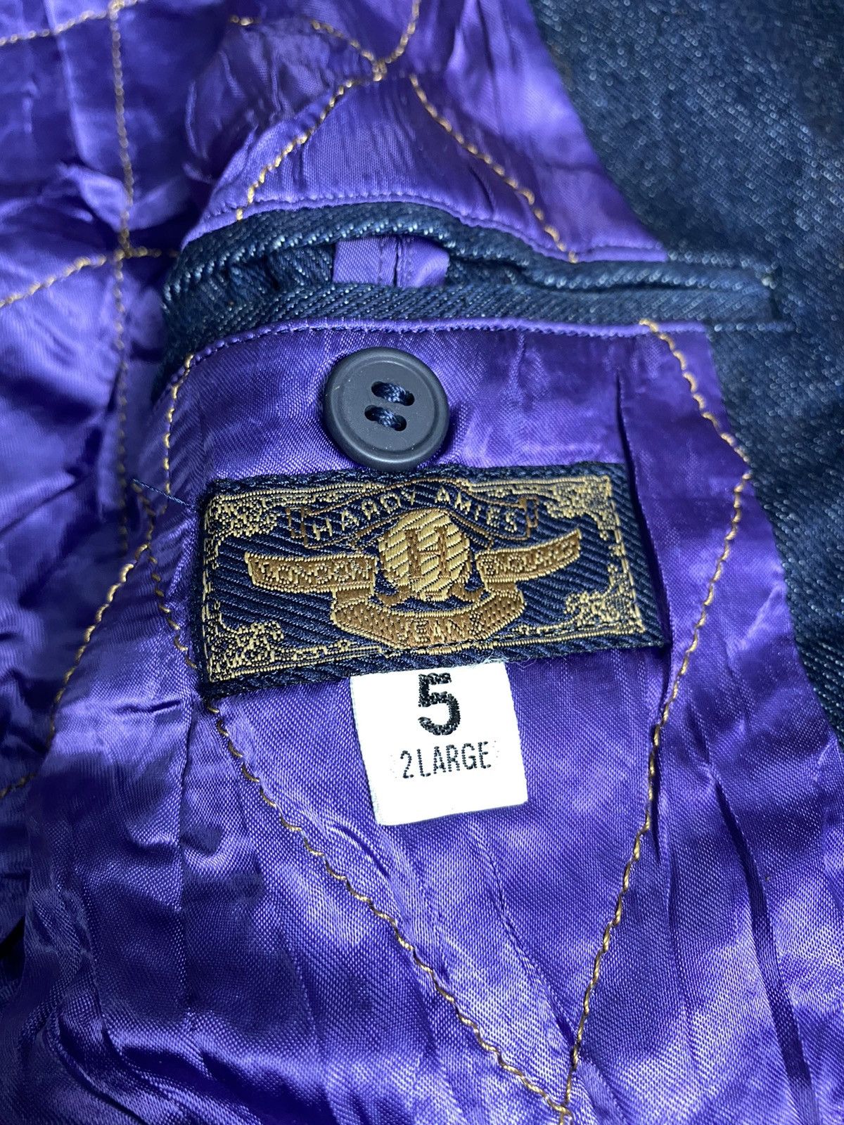 Hardy Amies × Vintage Rare🔥Vintage Hardy Amies Jeans Jacket Luxury Design Size US XXL / EU 58 / 5 - 18 Thumbnail