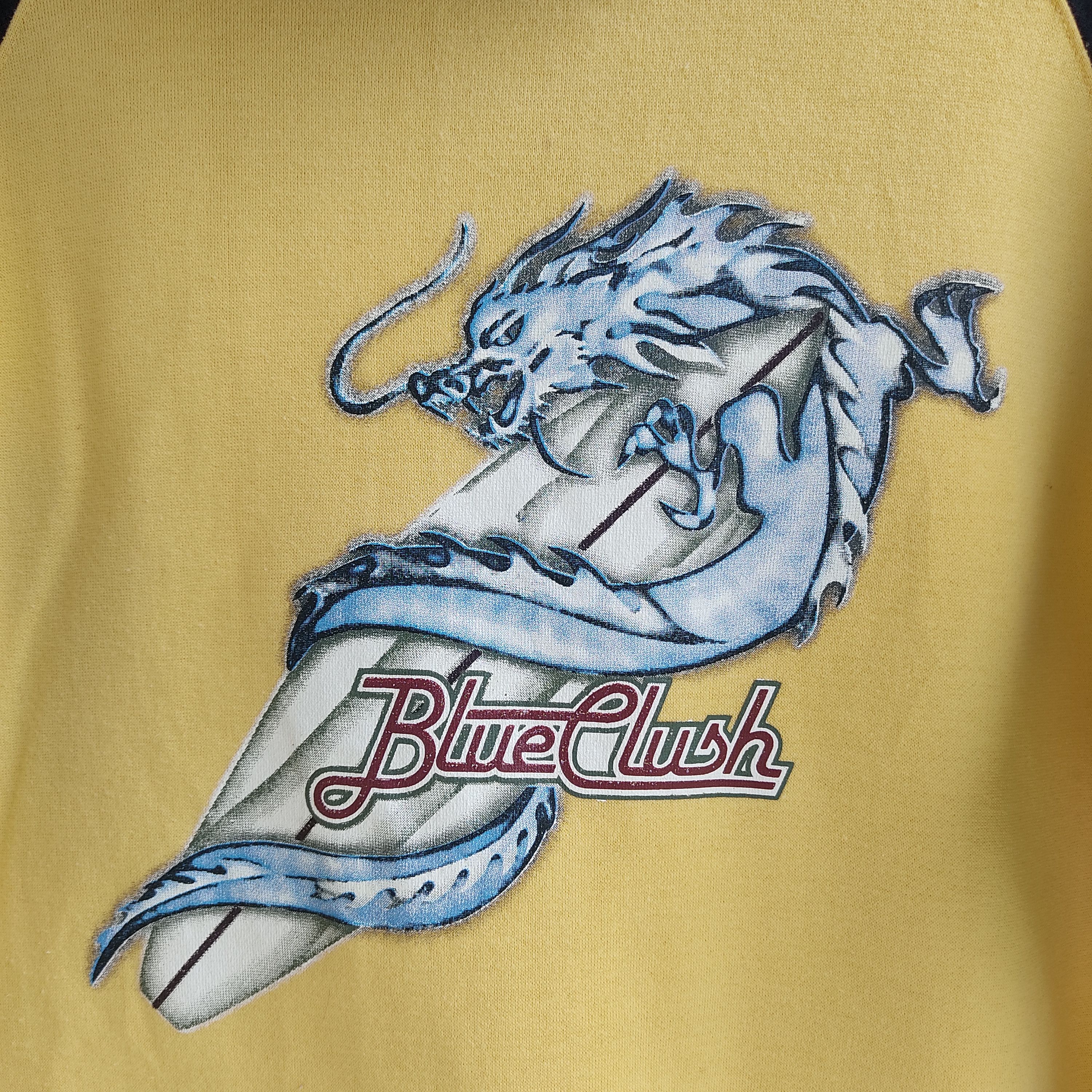 Dragonfly × Japanese Brand Blue Clush Dragon Print Yellow Hoodie Size US M / EU 48-50 / 2 - 14 Thumbnail