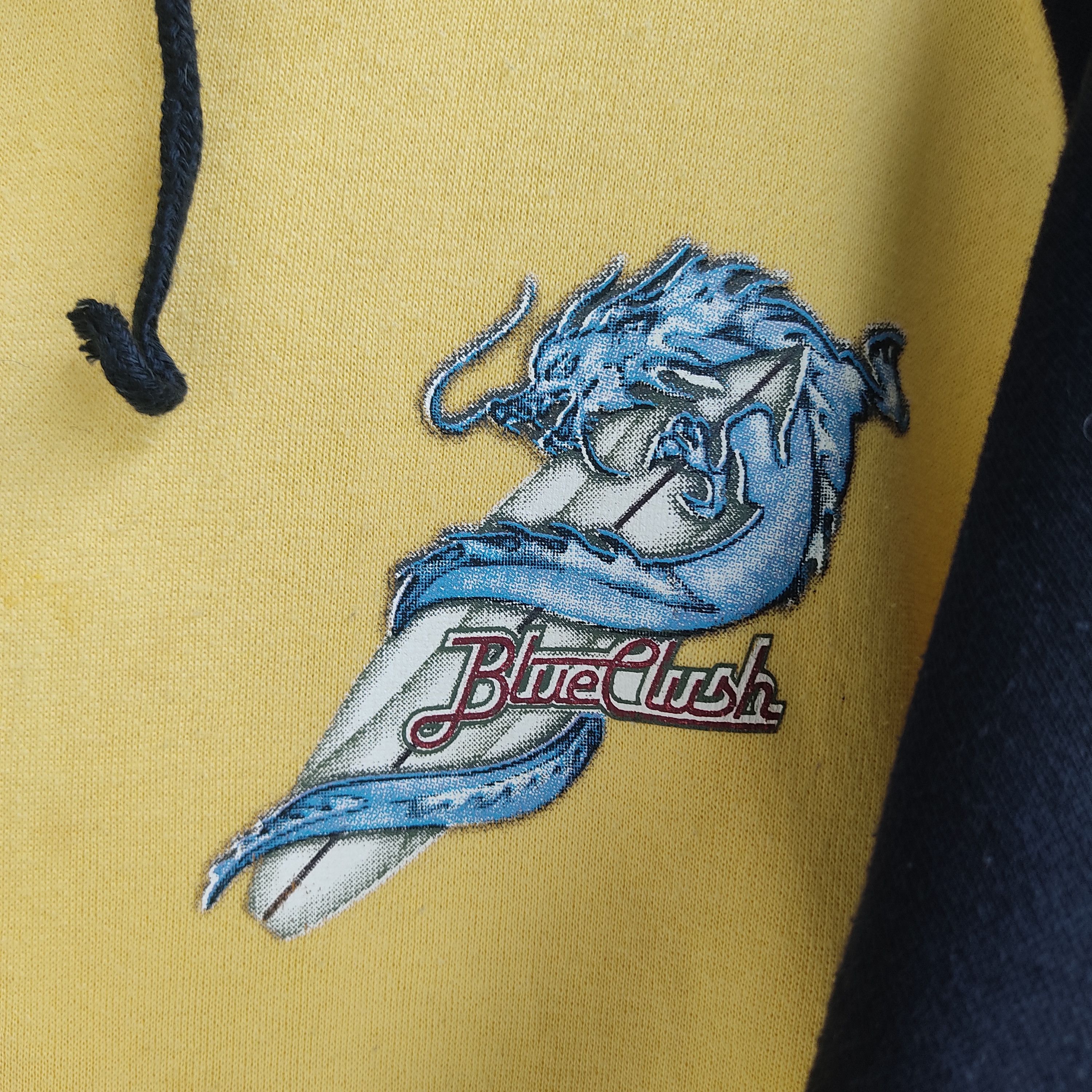 Dragonfly × Japanese Brand Blue Clush Dragon Print Yellow Hoodie Size US M / EU 48-50 / 2 - 8 Thumbnail