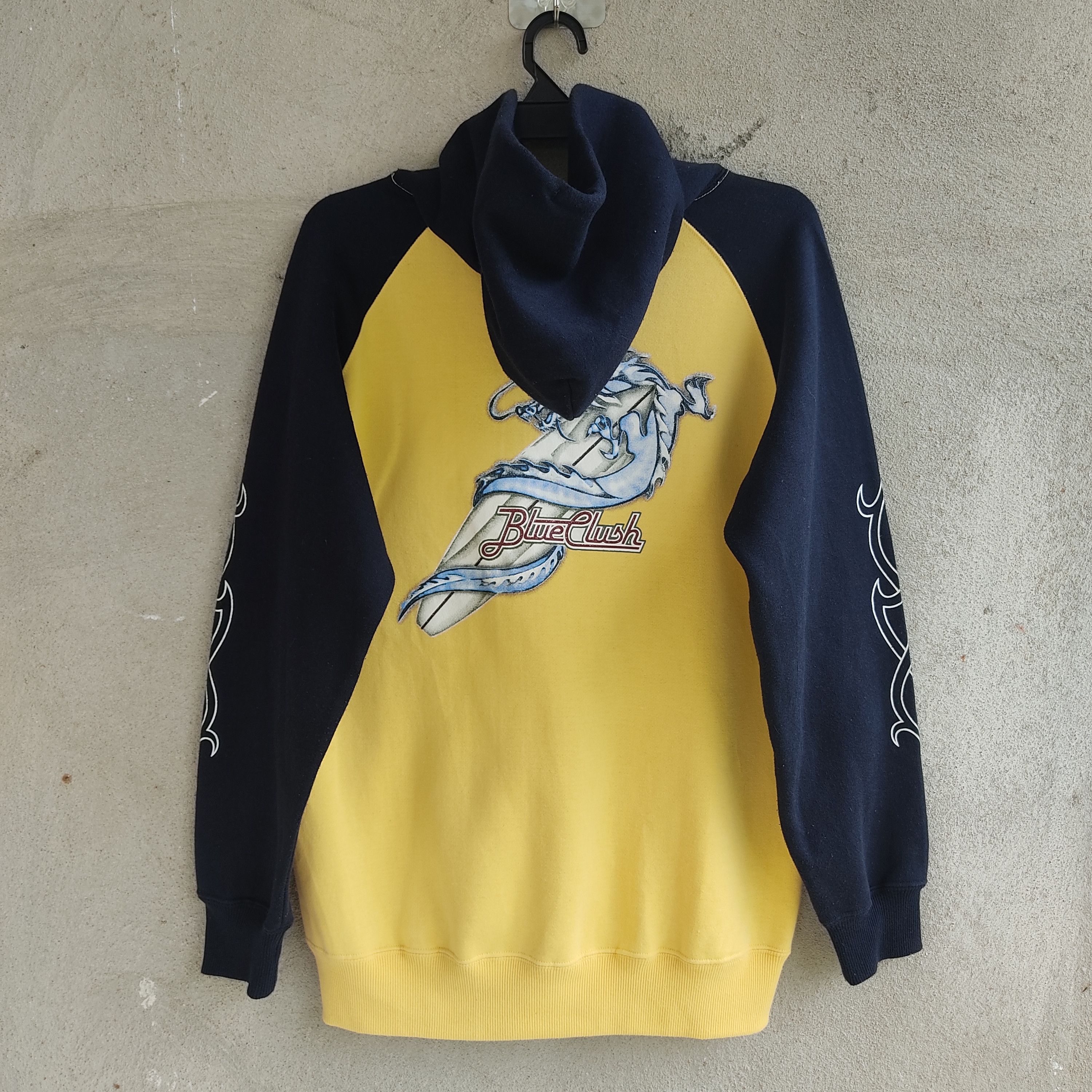 Dragonfly × Japanese Brand Blue Clush Dragon Print Yellow Hoodie Size US M / EU 48-50 / 2 - 10 Thumbnail