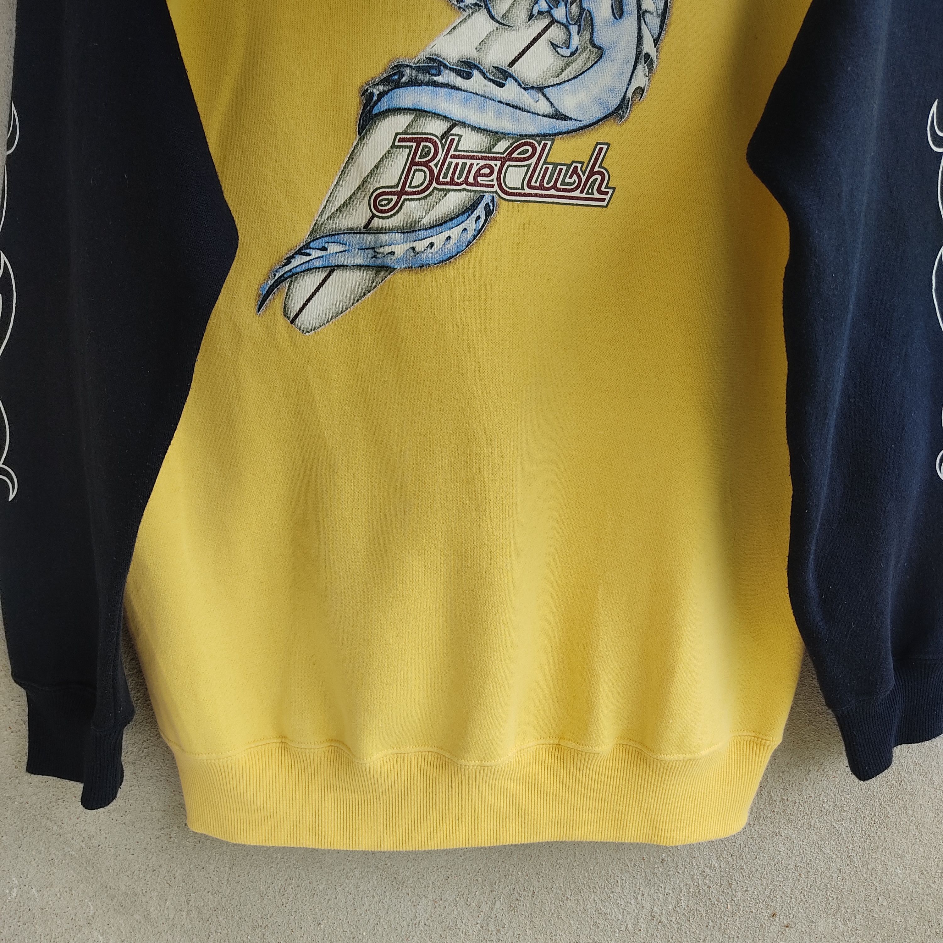 Dragonfly × Japanese Brand Blue Clush Dragon Print Yellow Hoodie Size US M / EU 48-50 / 2 - 12 Thumbnail