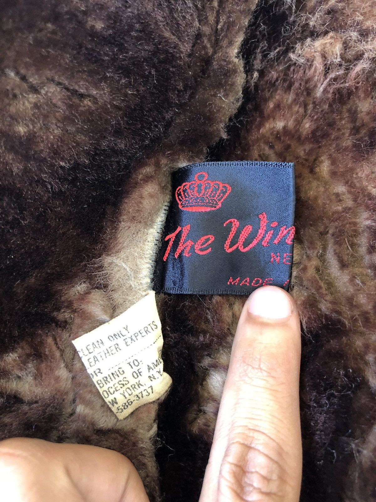 Genuine Leather Vtg The Winter Prince NY 🇺🇸 Sherpa Lining Fur Coat Size US S / EU 44-46 / 1 - 8 Thumbnail