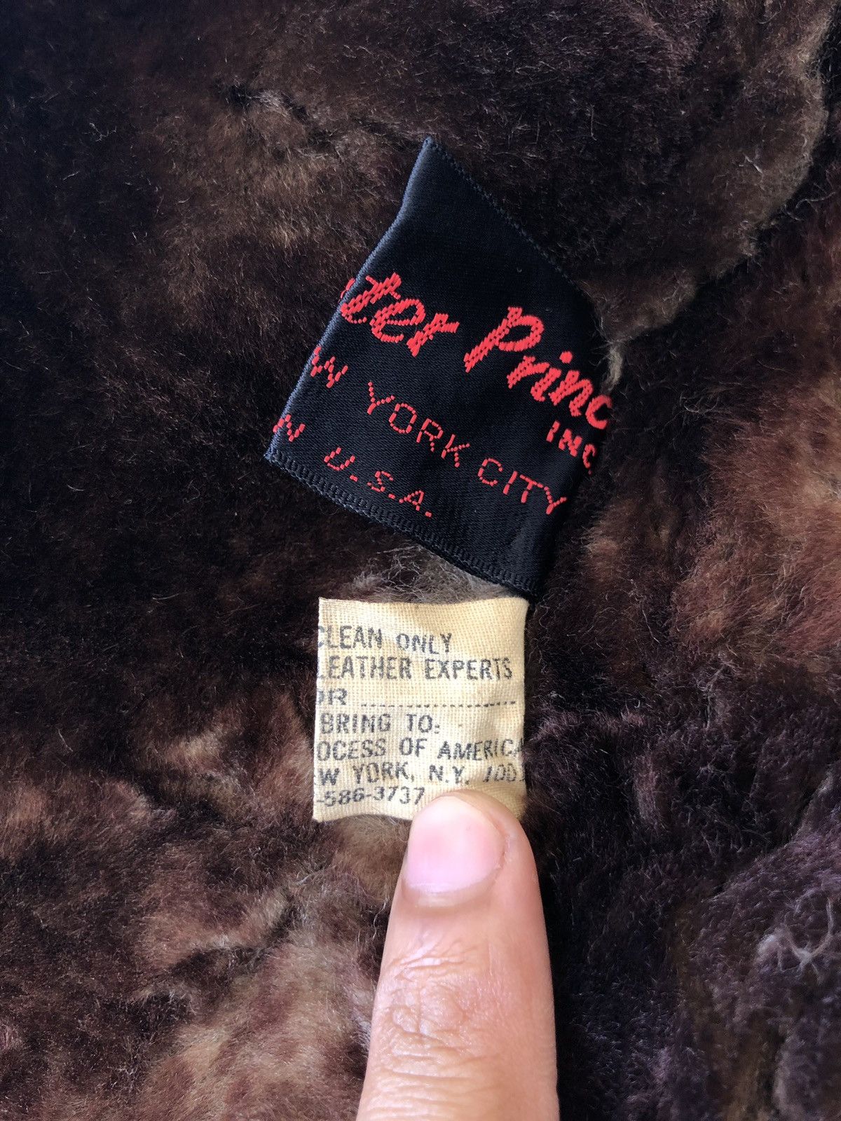 Genuine Leather Vtg The Winter Prince NY 🇺🇸 Sherpa Lining Fur Coat Size US S / EU 44-46 / 1 - 11 Thumbnail