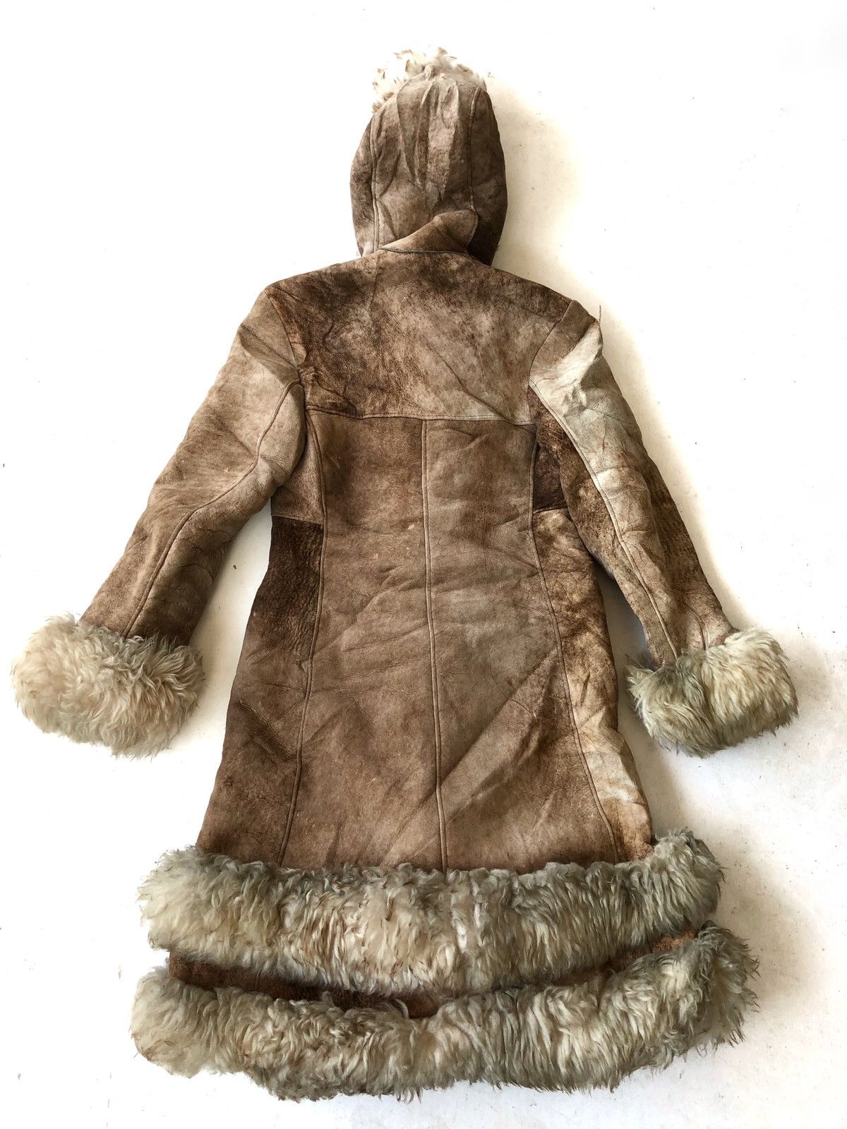 Genuine Leather Vtg The Winter Prince NY 🇺🇸 Sherpa Lining Fur Coat Size US S / EU 44-46 / 1 - 7 Thumbnail