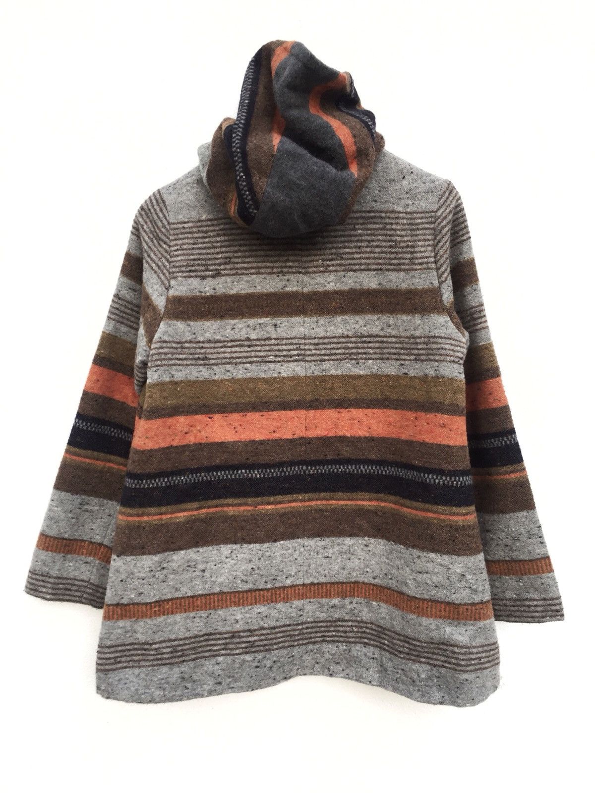 Art Comes First Made in Japan Striped Wool Button Hoodie Jacket Size US M / EU 48-50 / 2 - 2 Thumbnail