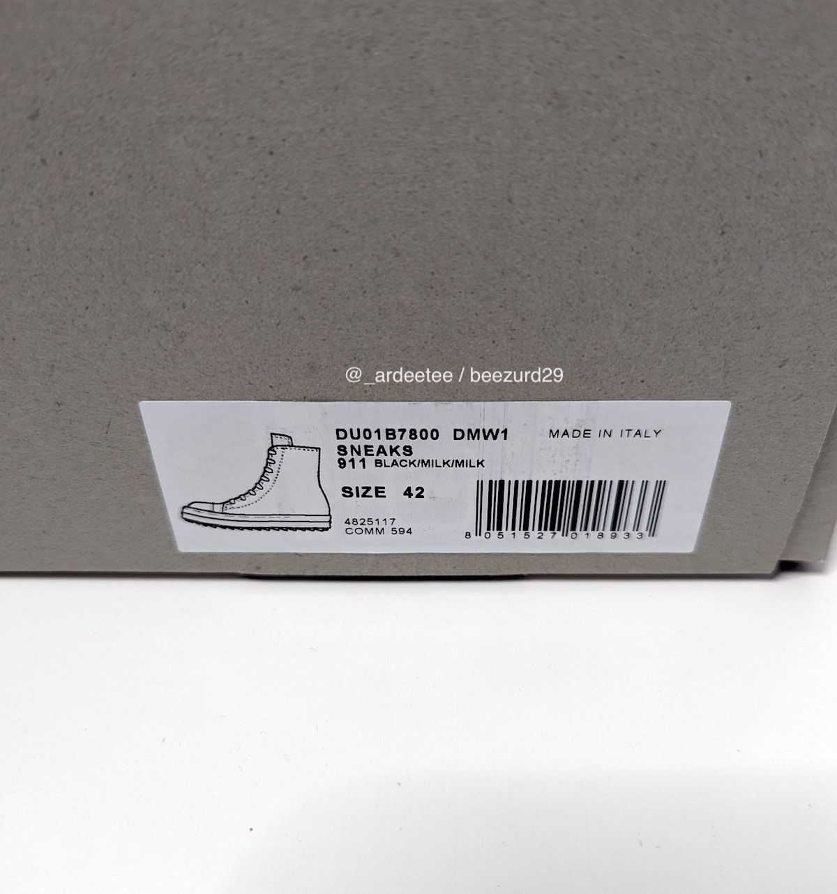 Rick Owens × Rick Owens Drkshdw *NEW* BLACK JUMBO LACE HIGH Rick Owens × Rick Owens Drkshdw *NEW* BLACK JUMBO LACE HIGH