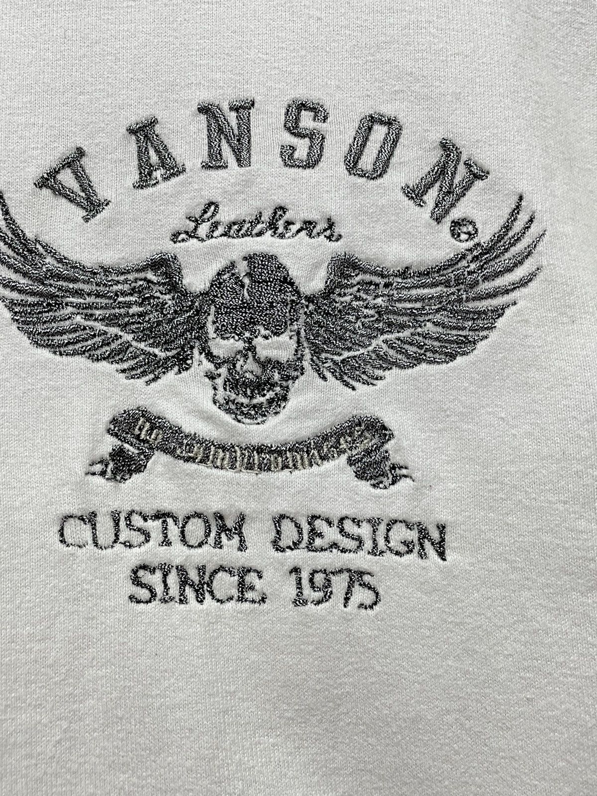 Vanson Leathers VANSON Leather Rare! Silver Embroidery Cotton Polo Shirt Size US S / EU 44-46 / 1 - 6 Thumbnail