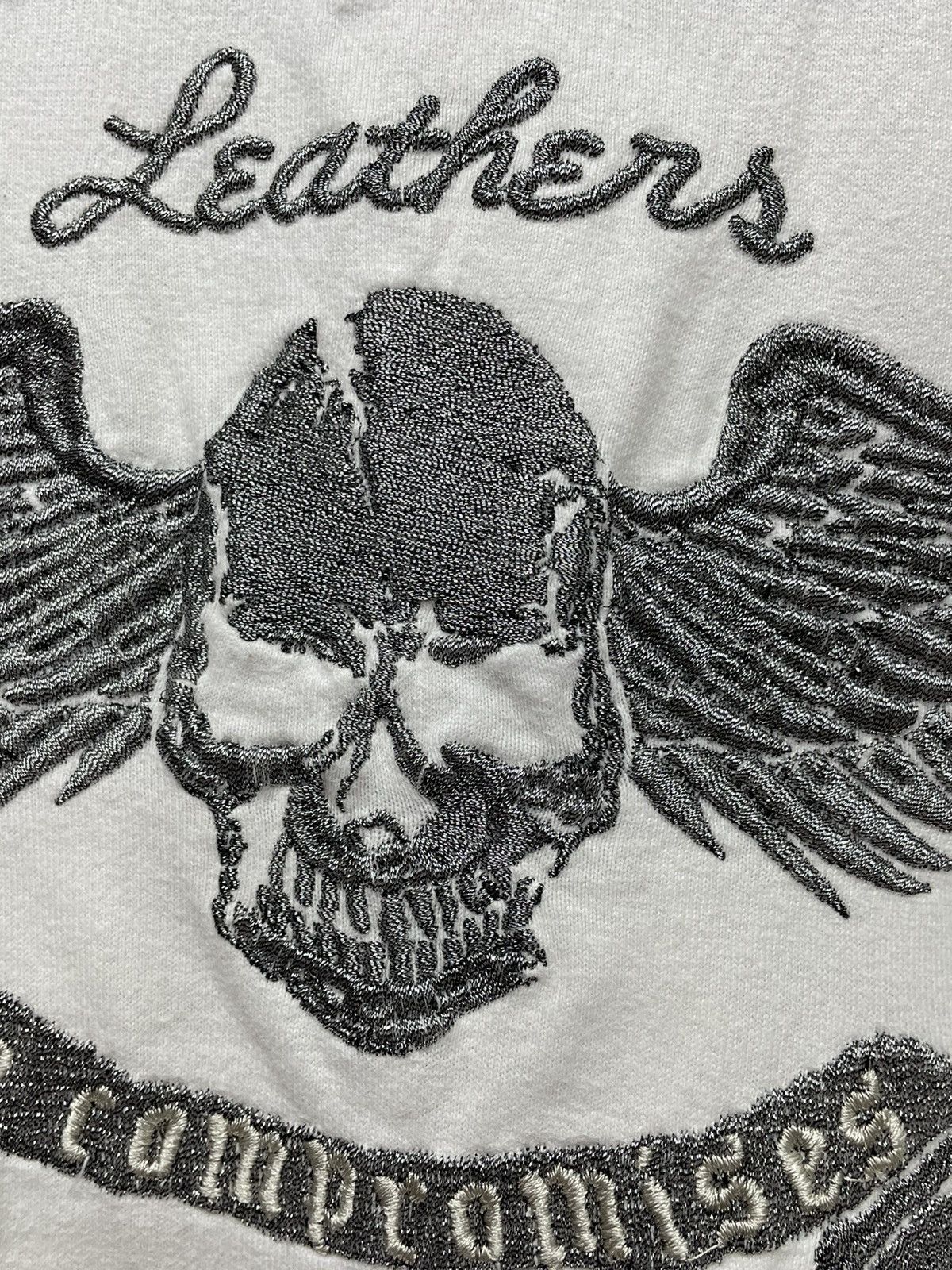 Vanson Leathers VANSON Leather Rare! Silver Embroidery Cotton Polo Shirt Size US S / EU 44-46 / 1 - 3 Thumbnail