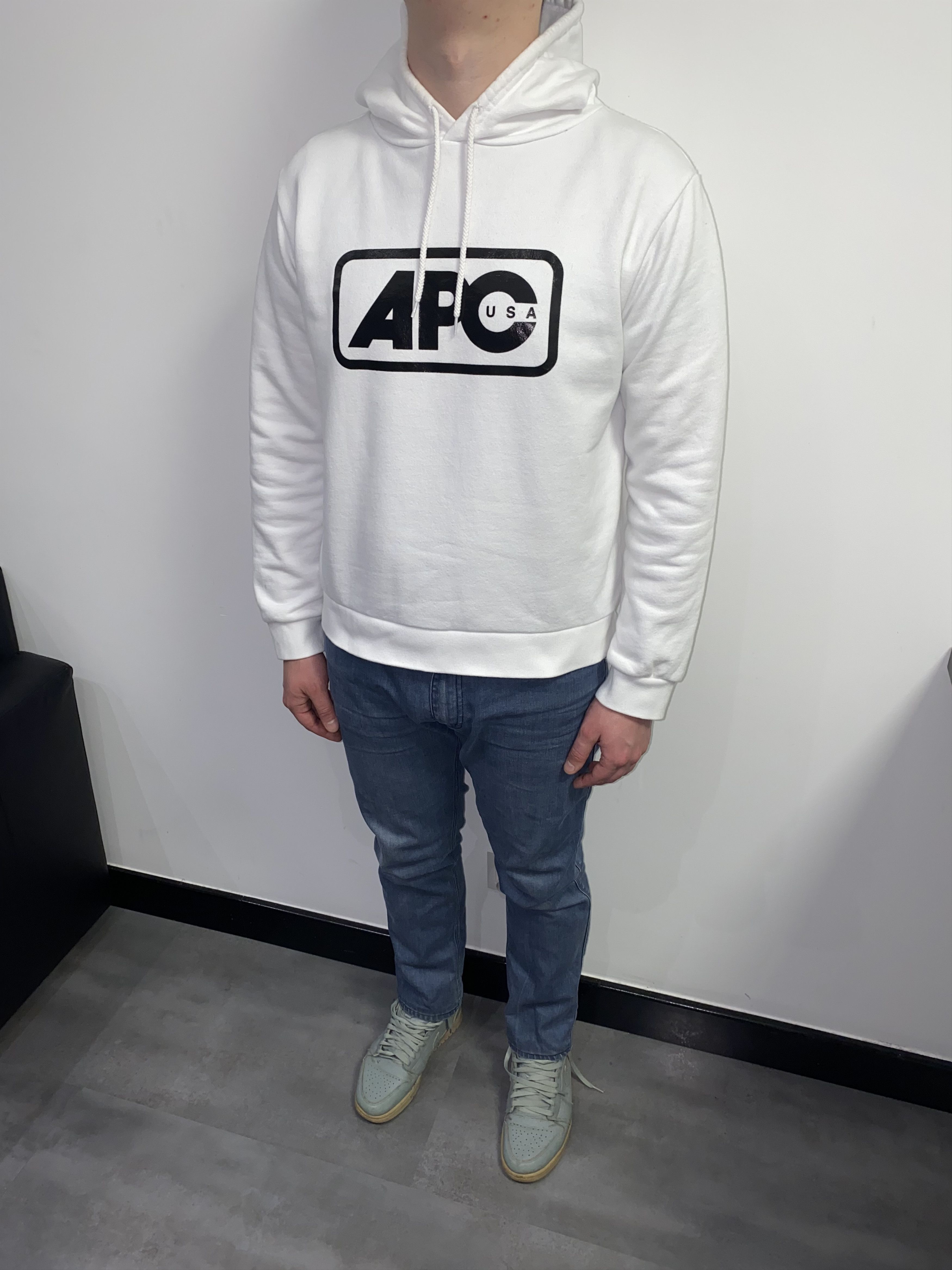 A.P.C. A.P.C. Big Logo White Hoodie Size US L / EU 52-54 / 3 - 1 Thumbnail