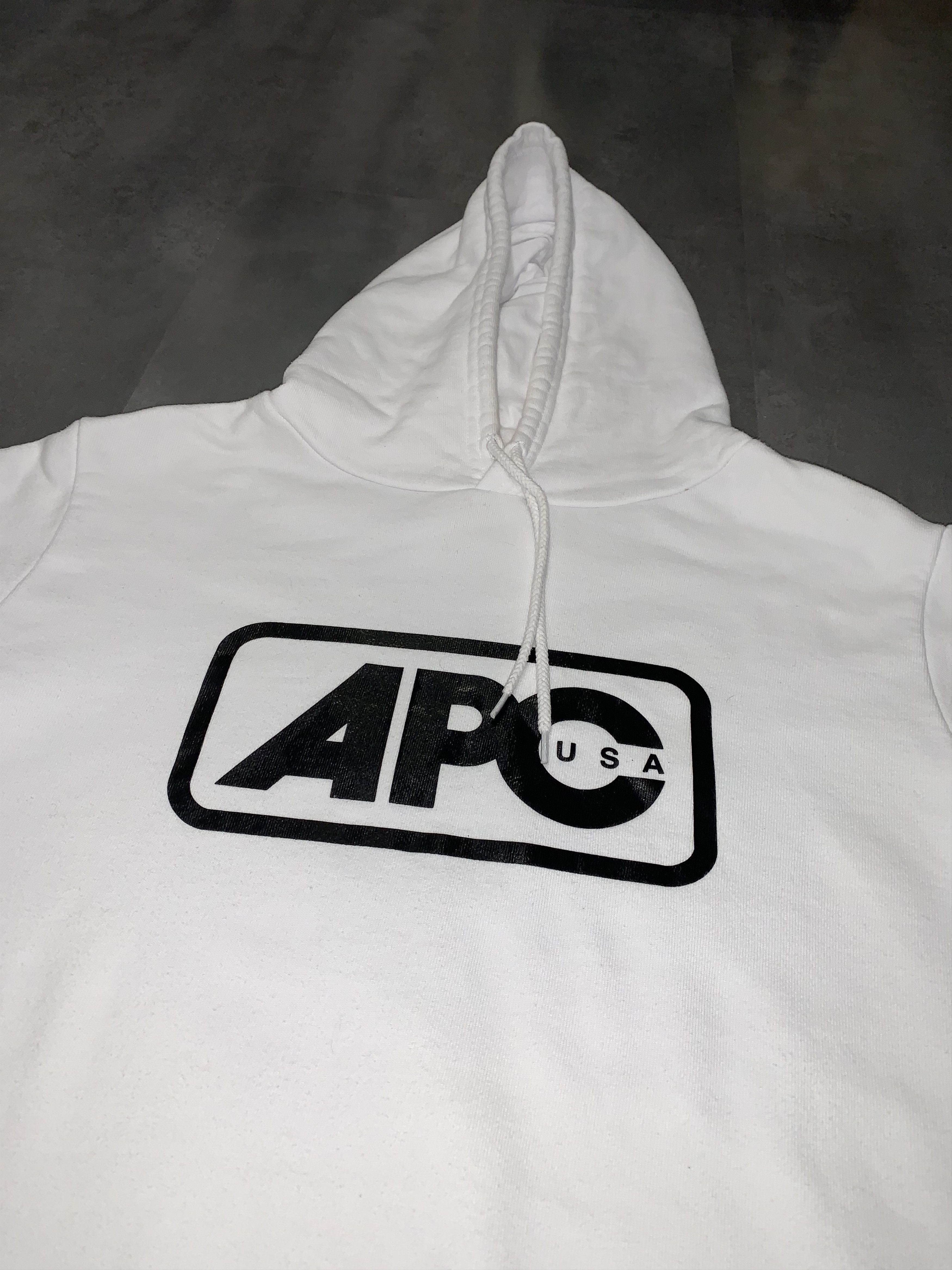 A.P.C. A.P.C. Big Logo White Hoodie Size US L / EU 52-54 / 3 - 9 Thumbnail