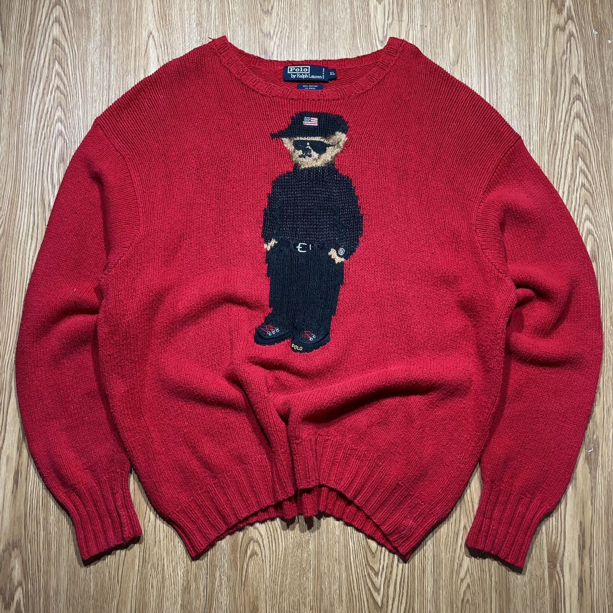 Polo Ralph Lauren × Vintage Sweater Polo Bear Vintage “Cool Bear” Hand Knit Size US XL / EU 56 / 4 - 3 Thumbnail