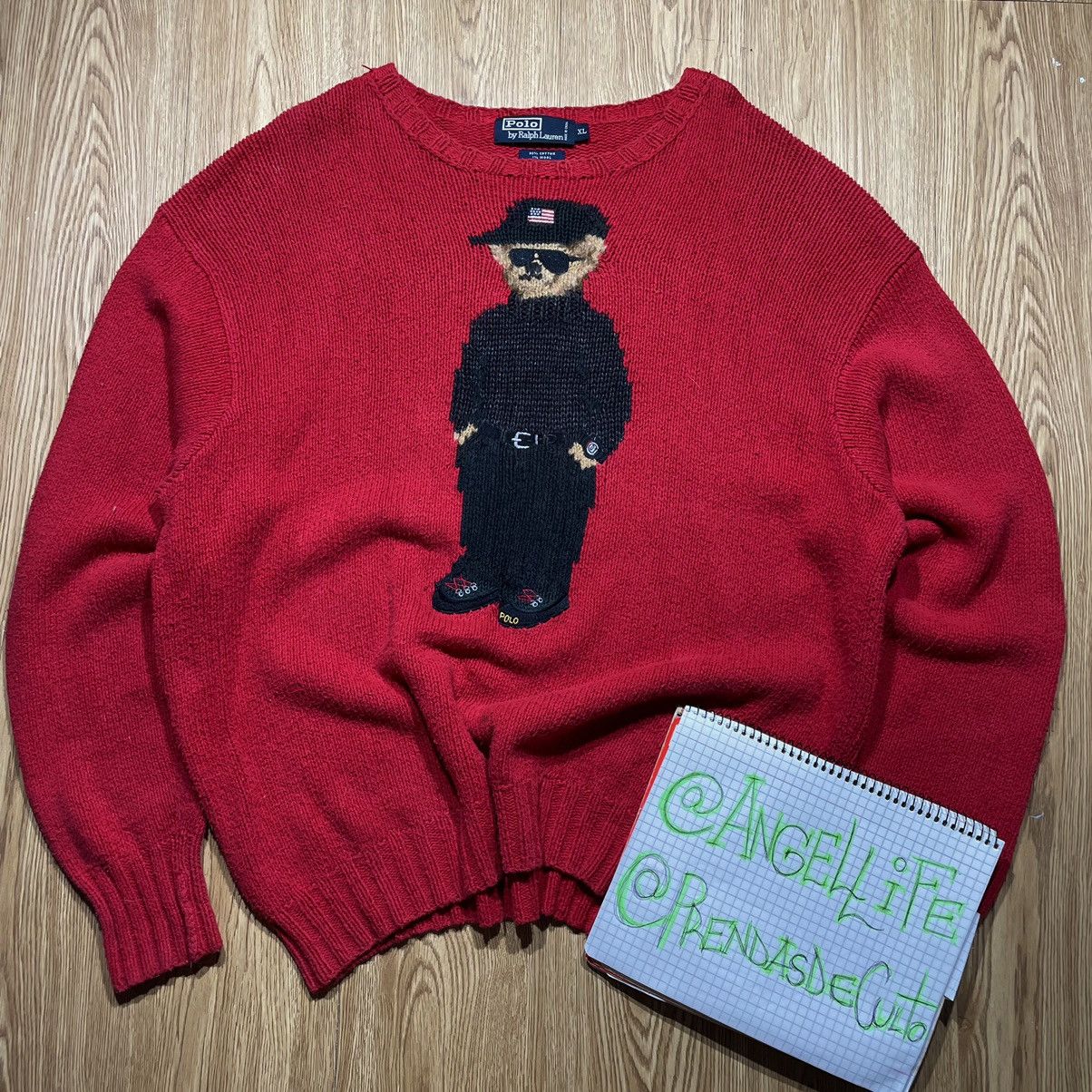 Polo Ralph Lauren × Vintage Sweater Polo Bear Vintage “Cool Bear” Hand Knit Size US XL / EU 56 / 4 - 4 Thumbnail