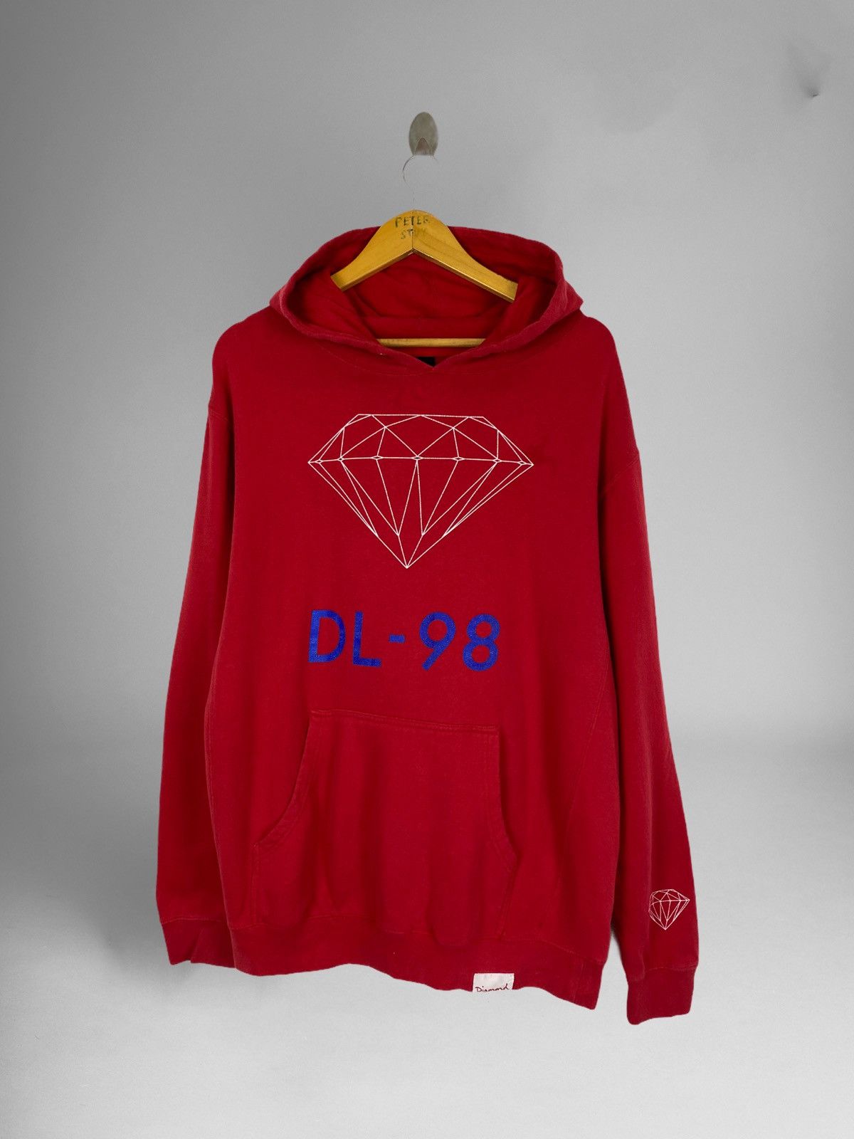 image of Diamond Supply Co Diamond Supply Dl-98 Big Logo Hoddies in Red, Men's (Size Large)