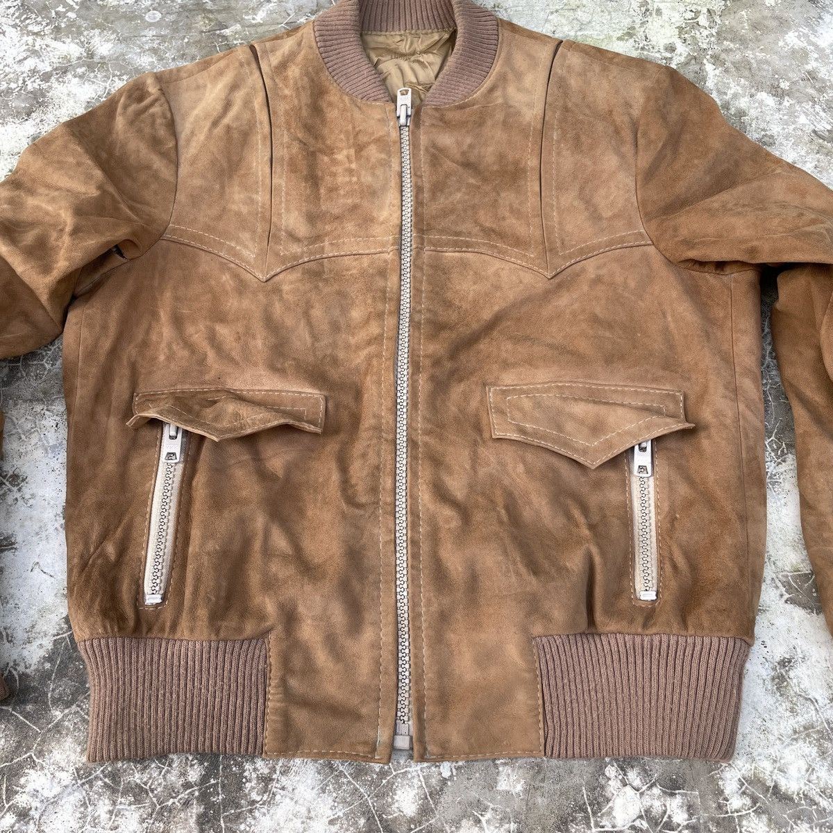 Japanese Brand × Vintage Vintage Zapp Triumph Fully Leather Bomber Jacket Size US S / EU 44-46 / 1 - 4 Thumbnail