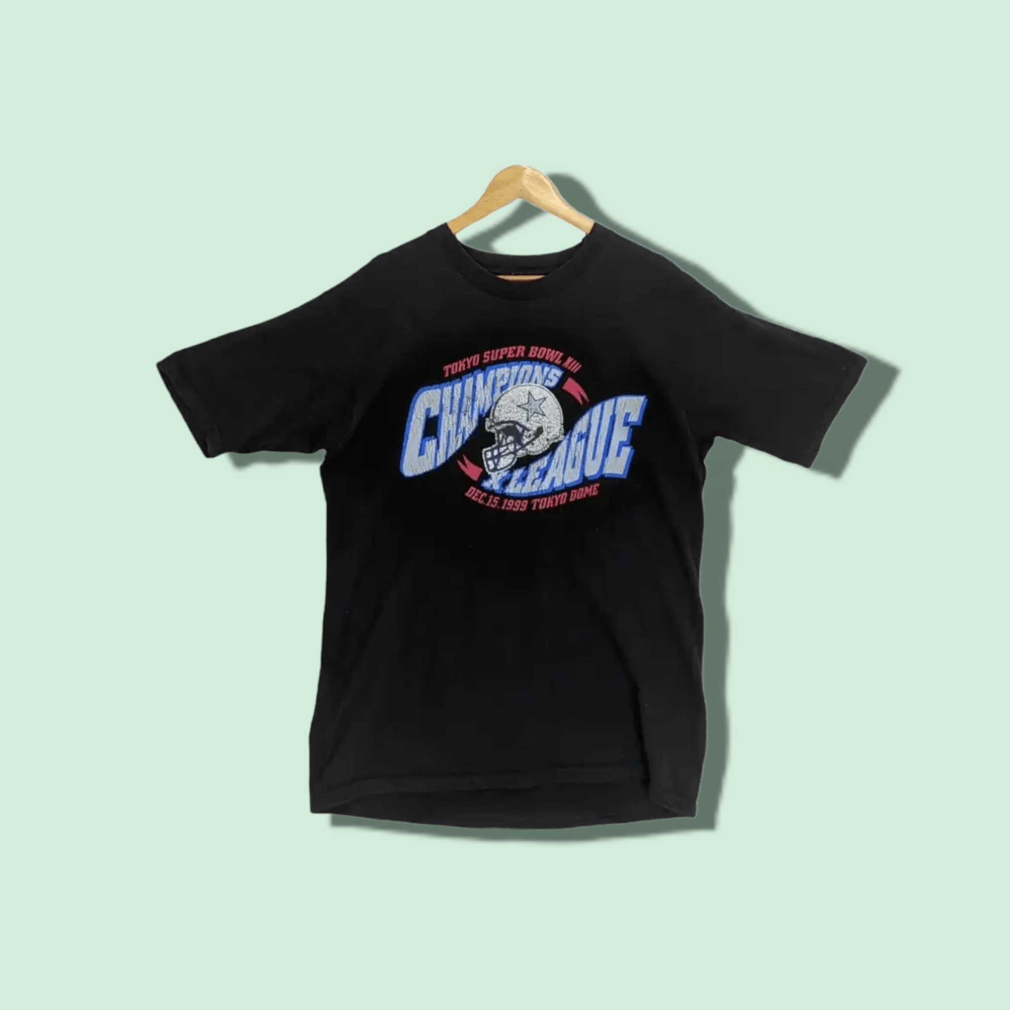 Fruit Of The Loom × NFL × Vintage Vintage 90's TOKYO SUPER BOWL 1999 Champion League T-Shirt Size US L / EU 52-54 / 3 - 1 Thumbnail