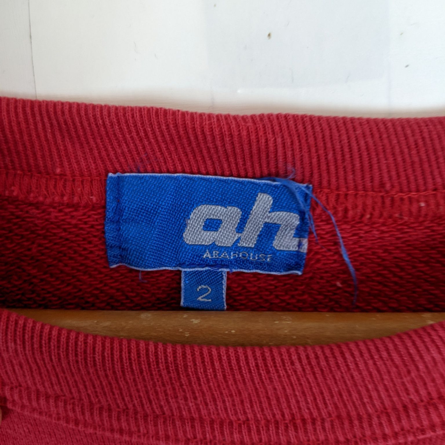 ABAHOUSE × Japanese Brand ABAHOUSE Red Plain Jumper Sweatshirt Size US S / EU 44-46 / 1 - 7 Thumbnail