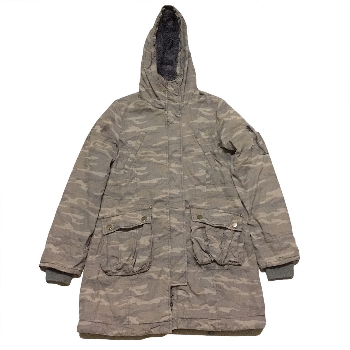 Japanese Brand Kissmark Camo Parka Jacket Military Army Style Size US L / EU 52-54 / 3 - 1 Thumbnail