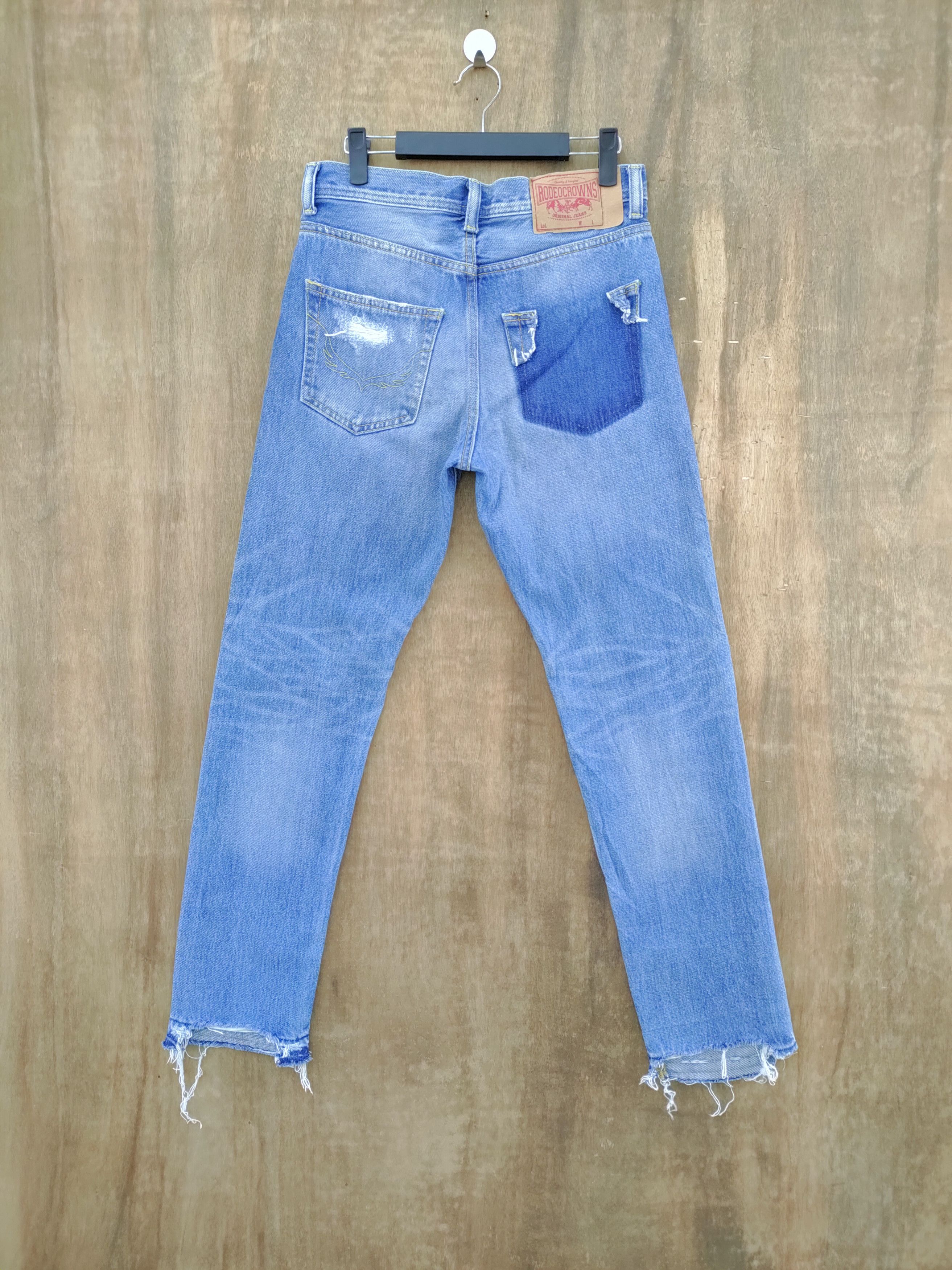 Japanese Brand × Jean JAPANESE BRAND JEANS DENIM PANTS/DISTRESSED/PATCHWORK STYLE Size US 26 / EU 42 - 5 Thumbnail