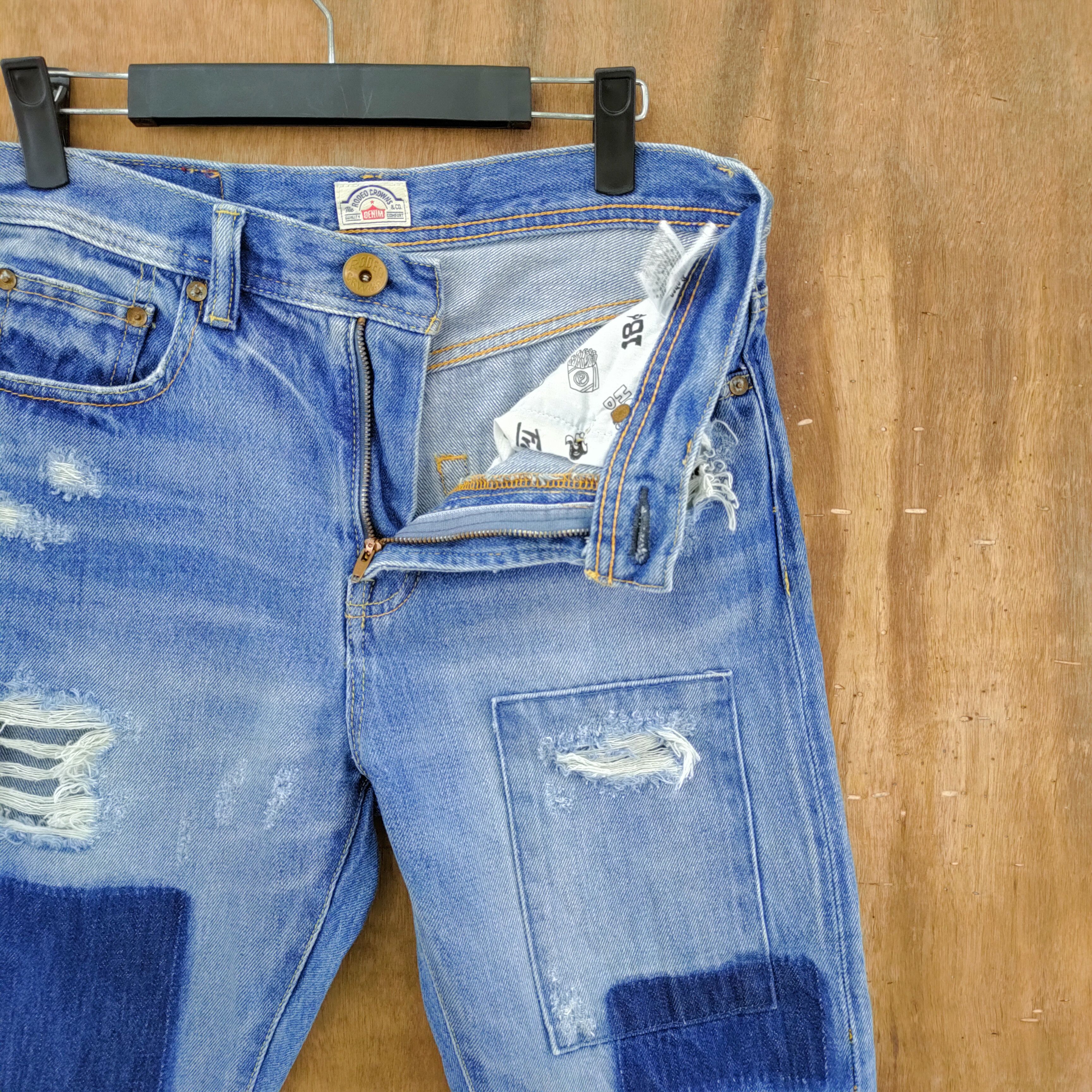Japanese Brand × Jean JAPANESE BRAND JEANS DENIM PANTS/DISTRESSED/PATCHWORK STYLE Size US 26 / EU 42 - 8 Thumbnail