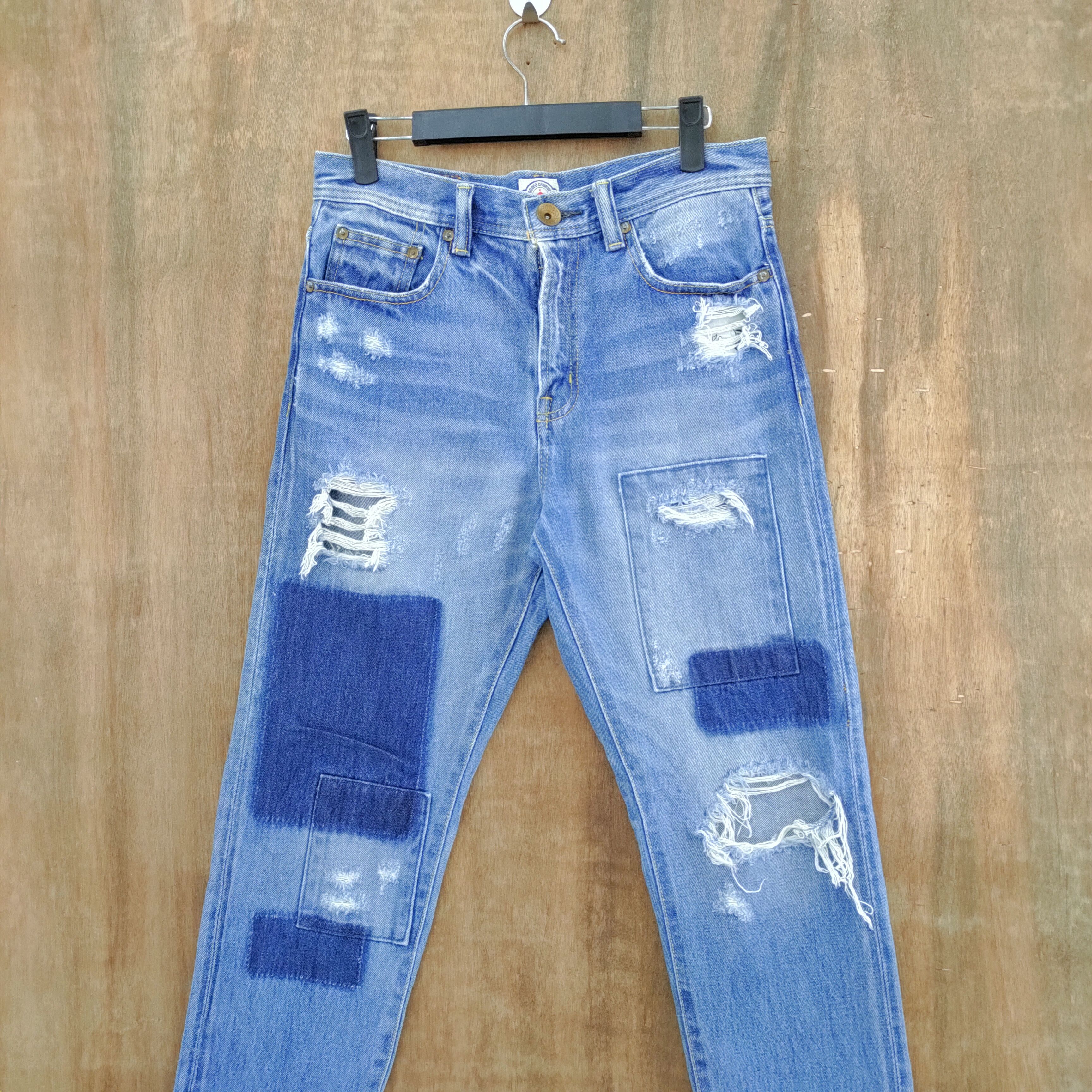 Japanese Brand × Jean JAPANESE BRAND JEANS DENIM PANTS/DISTRESSED/PATCHWORK STYLE Size US 26 / EU 42 - 3 Thumbnail