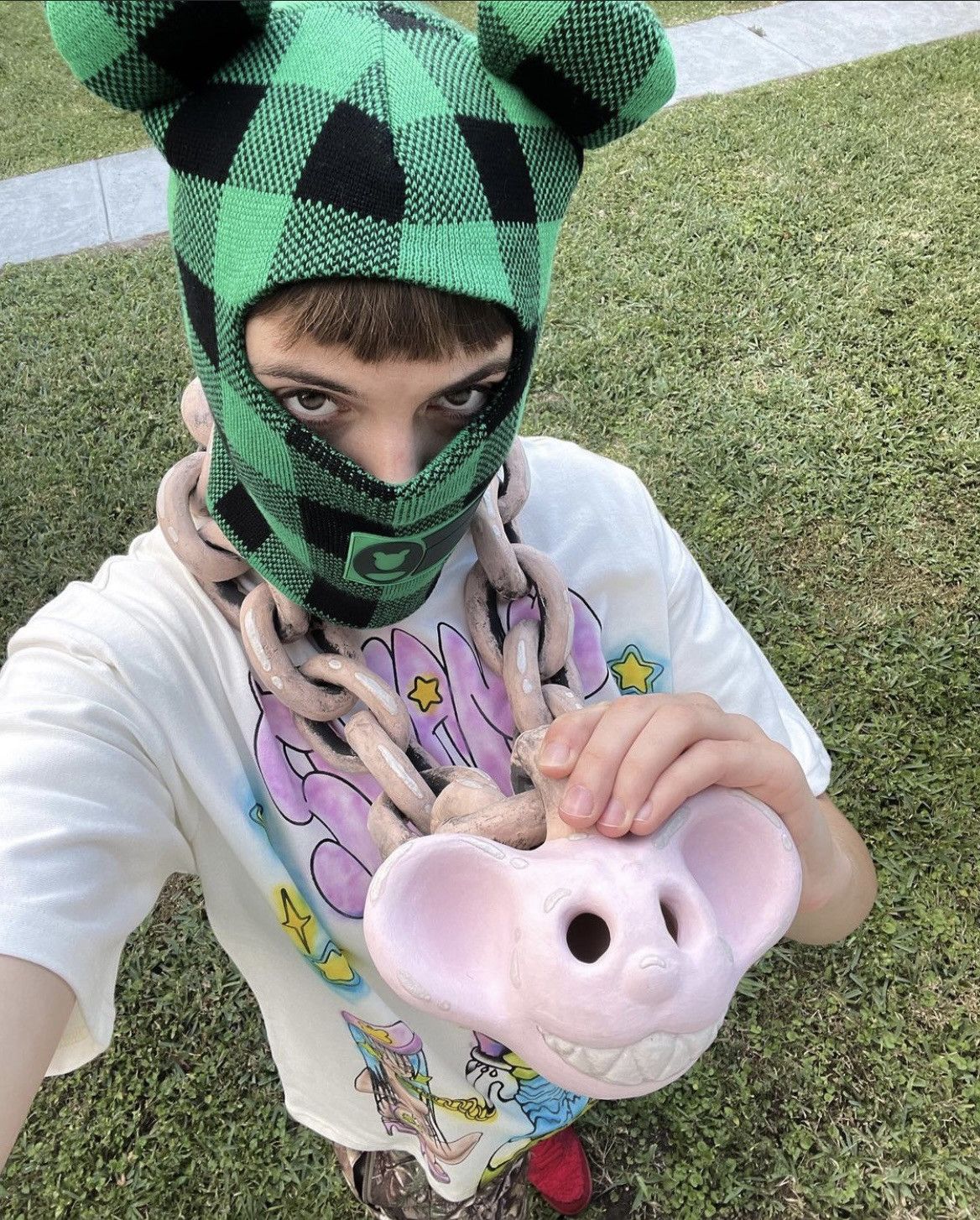 Japanese Brand Jose Wong Beanie/Mask Size ONE SIZE - 3 Thumbnail