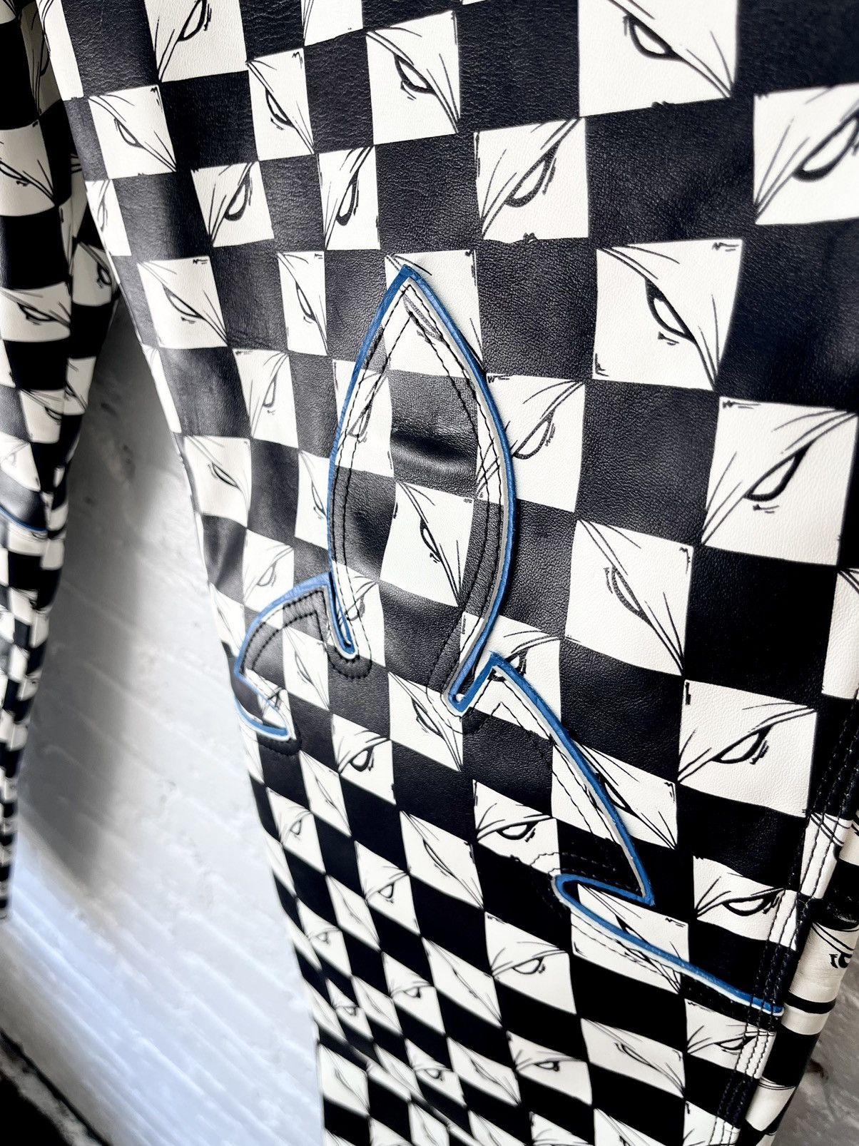 Chrome Hearts Chrome Hearts OFFSET LEATHER CUSTOM 1/1 CHECKERED JEANS Size US 31 - 5 Thumbnail
