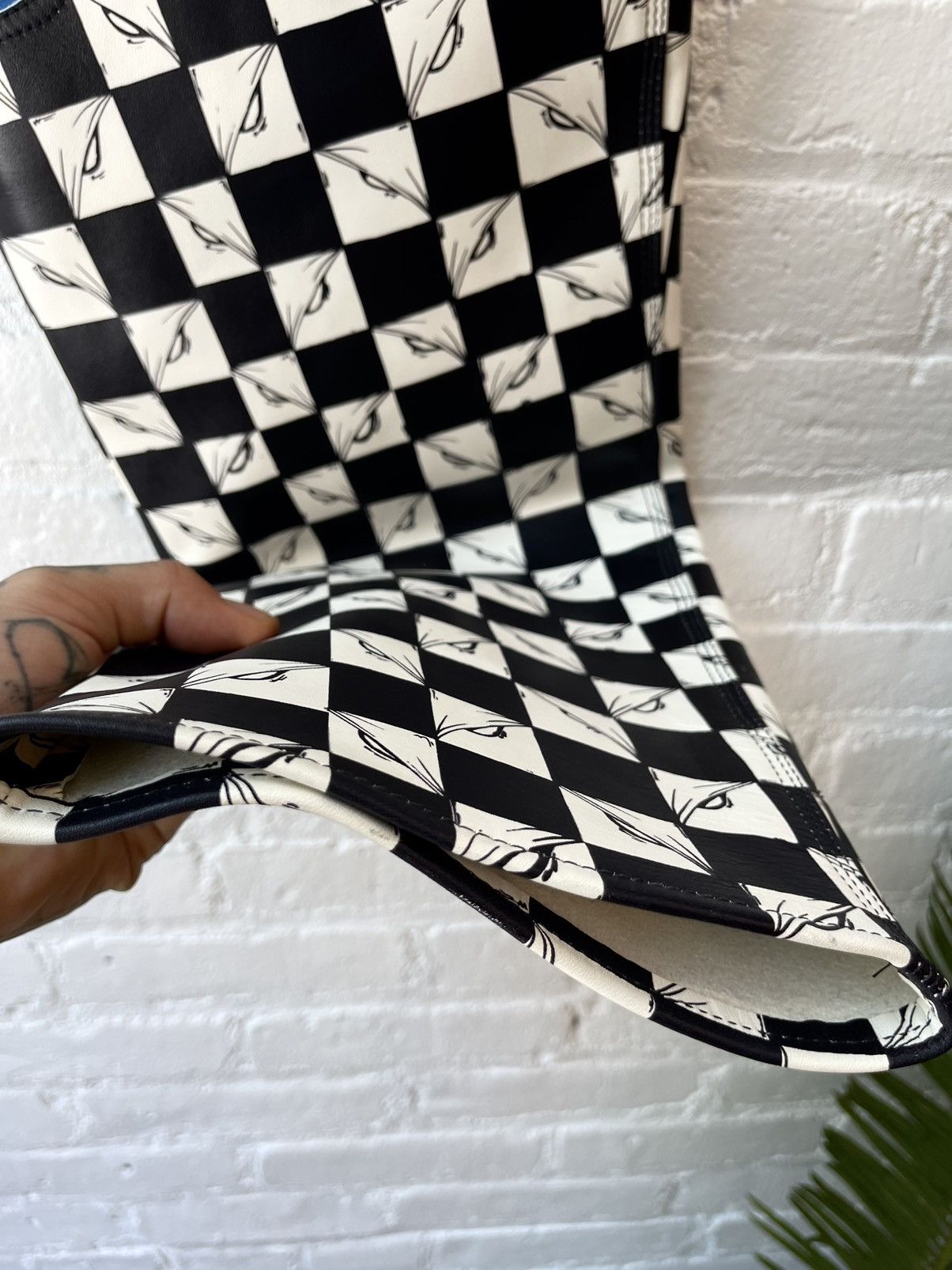 Chrome Hearts Chrome Hearts OFFSET LEATHER CUSTOM 1/1 CHECKERED JEANS Size US 31 - 15 Thumbnail