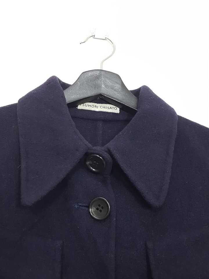 Indigo × Issey Miyake × Tsumori Chisato TSUMORI CHISATO Indigo Wool Nylon Blend Button Jacket Size US M / EU 48-50 / 2 - 5 Thumbnail