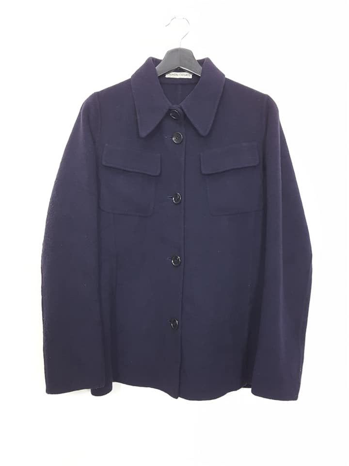 Indigo × Issey Miyake × Tsumori Chisato TSUMORI CHISATO Indigo Wool Nylon Blend Button Jacket Size US M / EU 48-50 / 2 - 1 Thumbnail