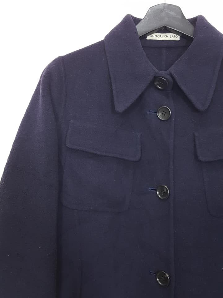 Indigo × Issey Miyake × Tsumori Chisato TSUMORI CHISATO Indigo Wool Nylon Blend Button Jacket Size US M / EU 48-50 / 2 - 3 Thumbnail