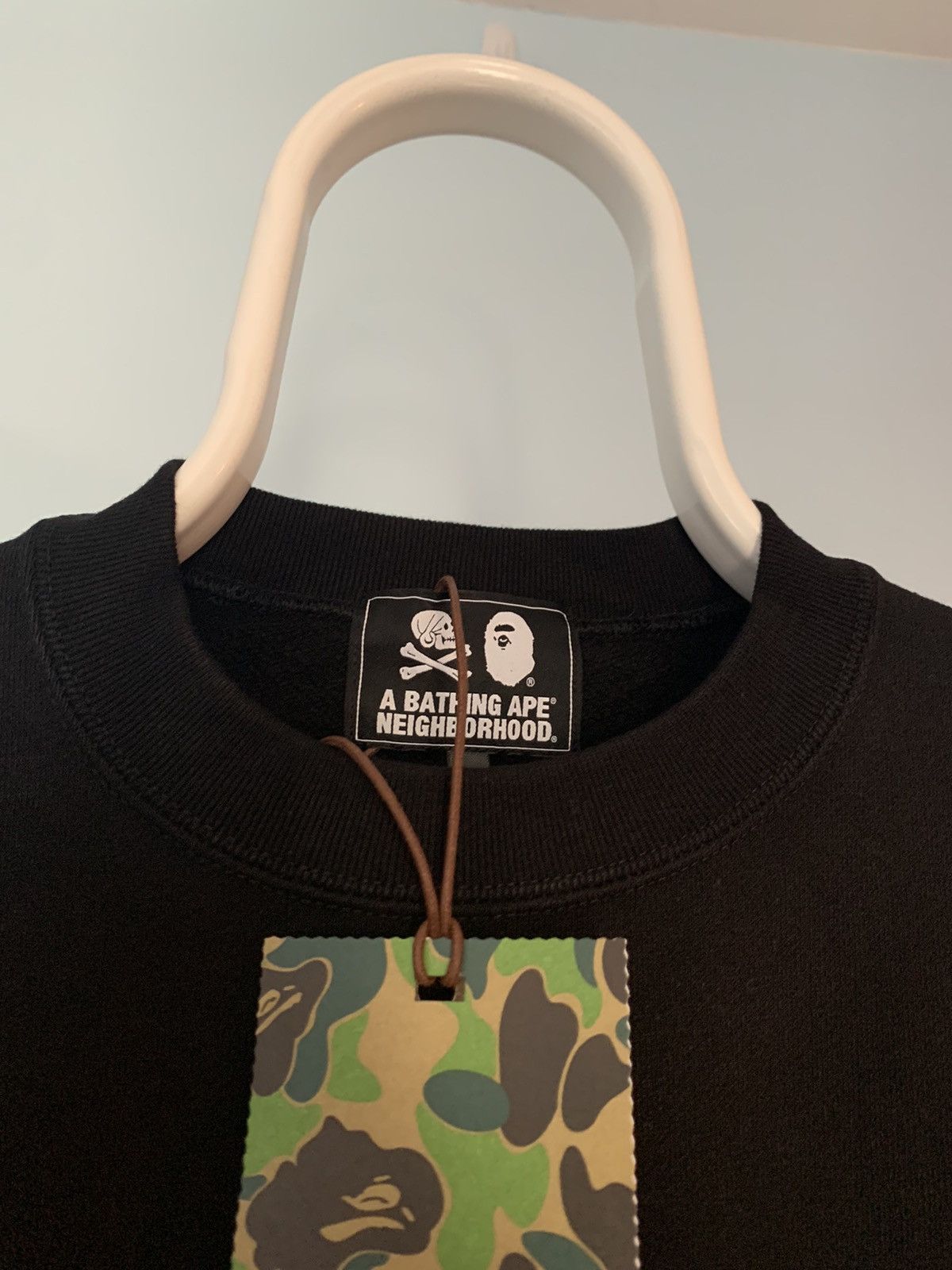 Bape × Neighborhood Bape Neighborhood Ape Skull Crewneck Black Medium Size US M / EU 48-50 / 2 - 6 Thumbnail