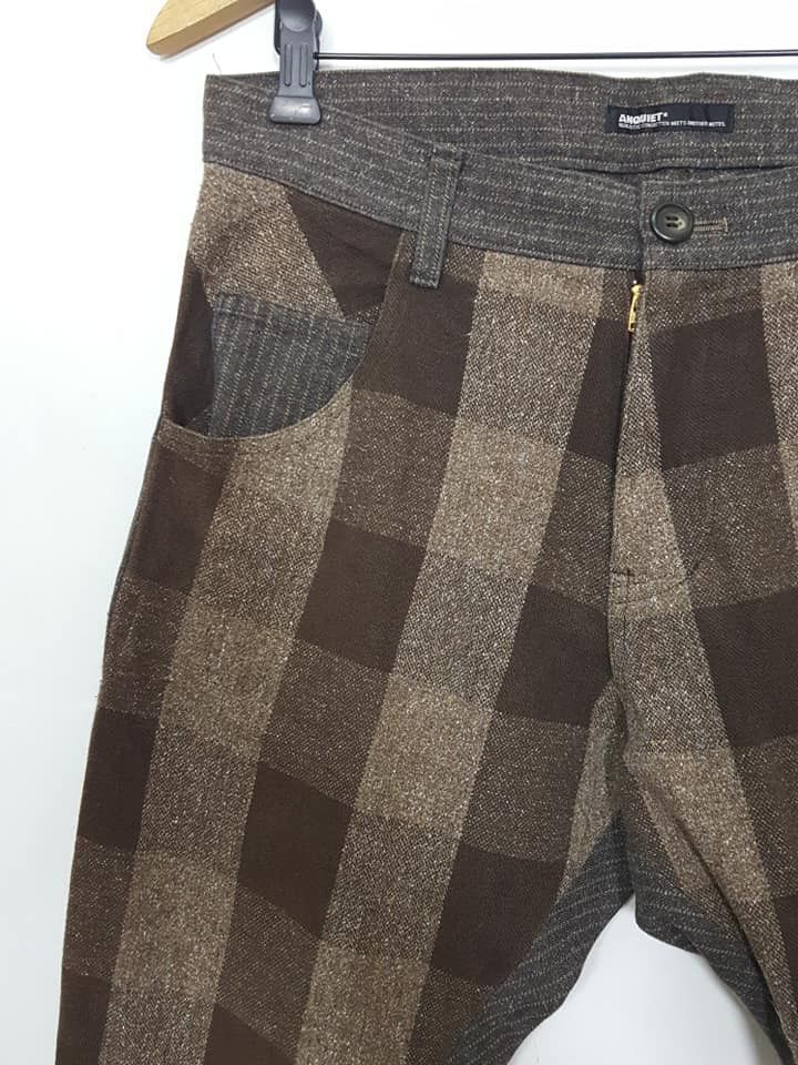 Japanese Brand ANQUIET Plaid J Curved Hybrid Streetwear Japan Pant Size US 32 / EU 48 - 3 Thumbnail
