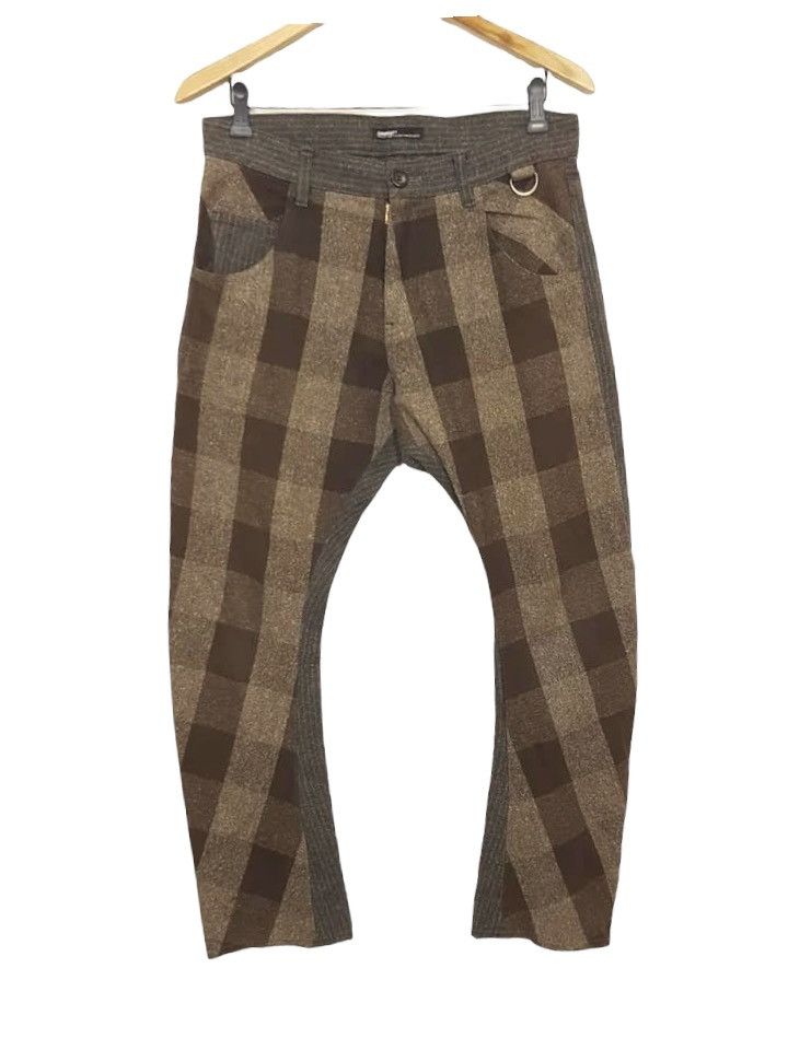 Japanese Brand ANQUIET Plaid J Curved Hybrid Streetwear Japan Pant Size US 32 / EU 48 - 1 Thumbnail