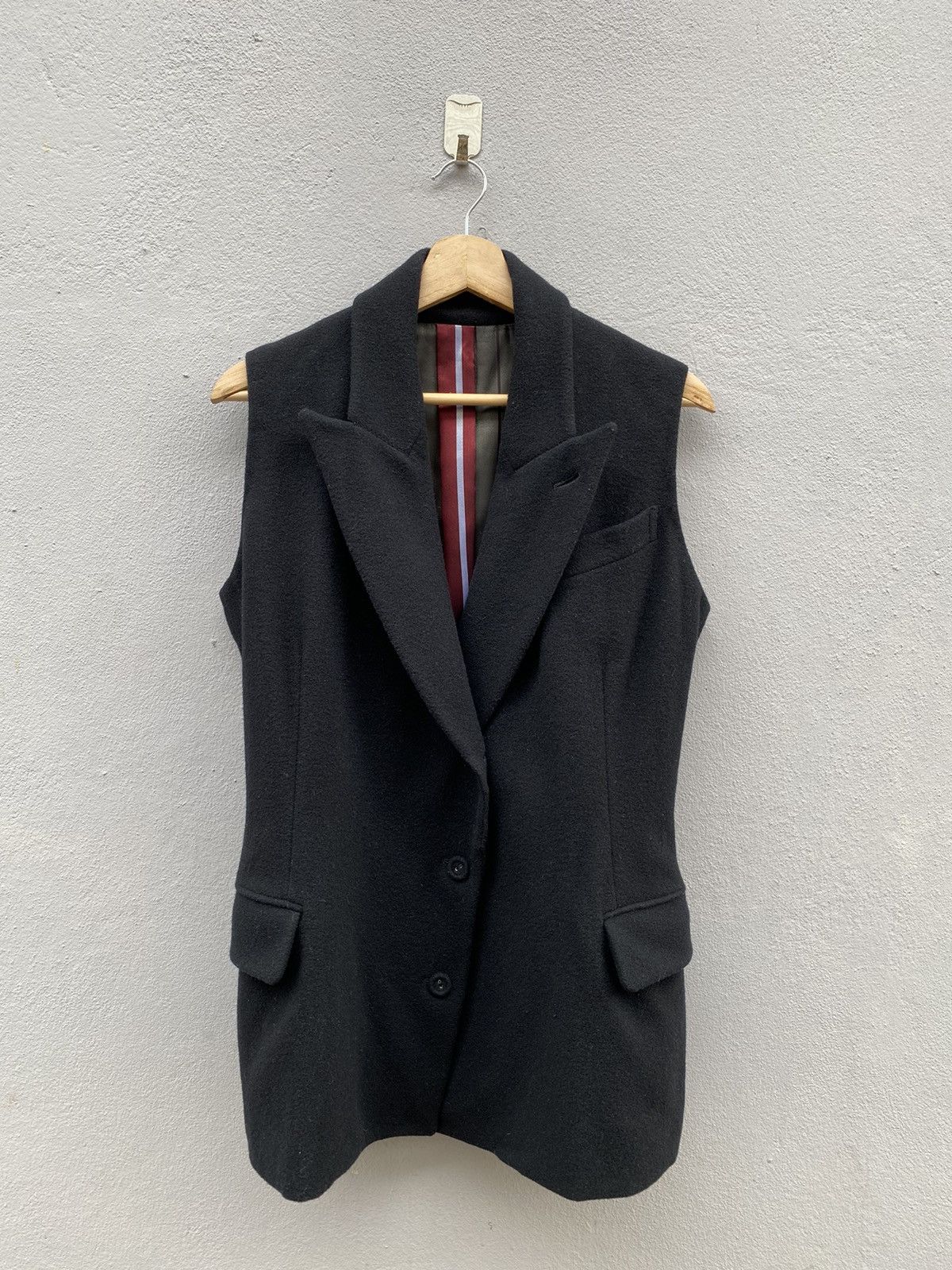Jean Paul Gaultier Jean Paul Gaultier Sleeveless Wool Double Collar Rare Blazer Size S / US 4 / IT 40 - 1 Thumbnail