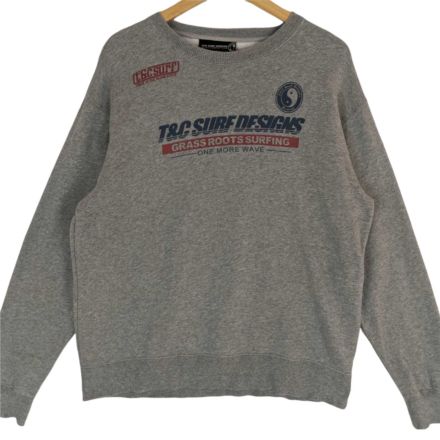 Japanese Brand T&C SURF DESIGNS Surfwear Surfboard Aloha Jumper Sweatshirt Size US L / EU 52-54 / 3 - 6 Thumbnail