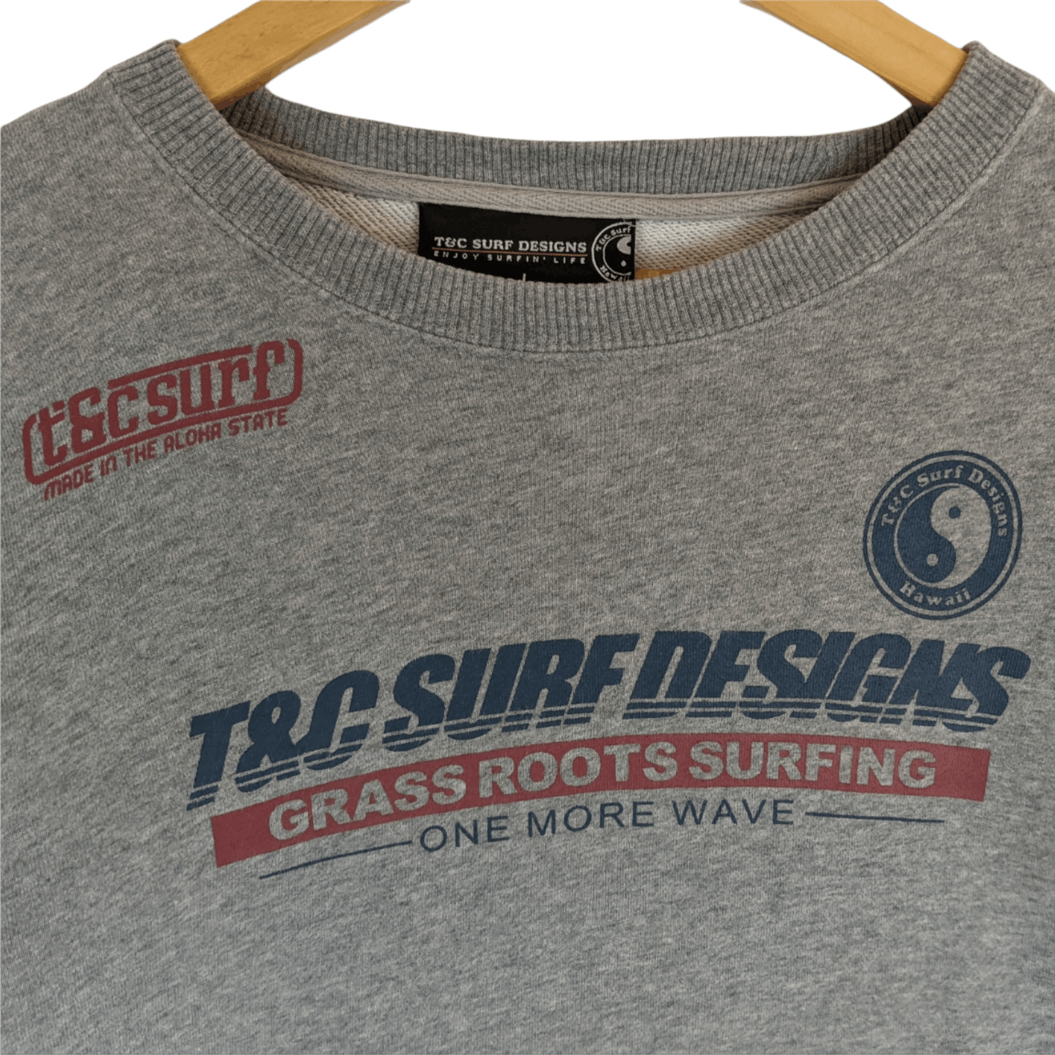 Japanese Brand T&C SURF DESIGNS Surfwear Surfboard Aloha Jumper Sweatshirt Size US L / EU 52-54 / 3 - 7 Thumbnail