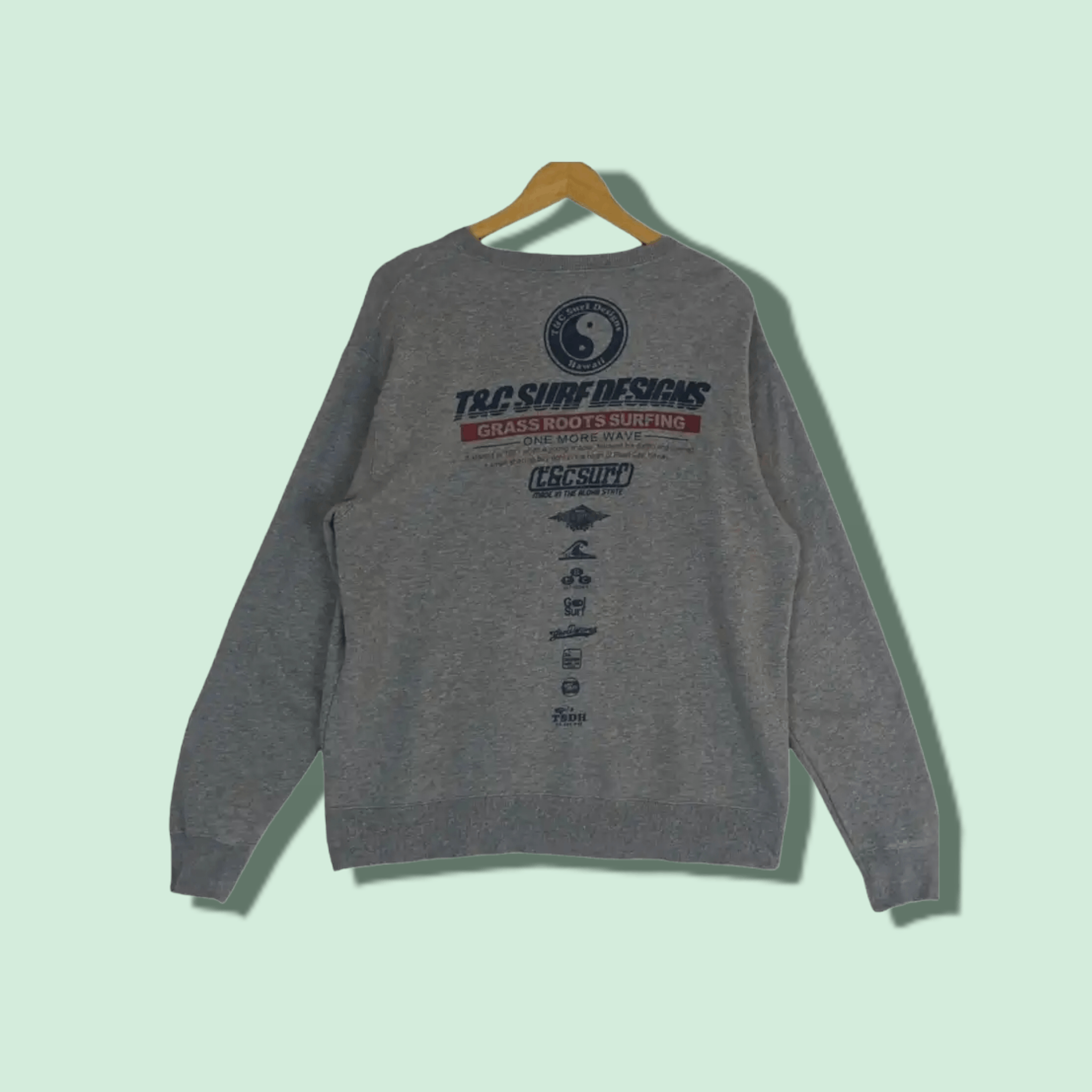 Japanese Brand T&C SURF DESIGNS Surfwear Surfboard Aloha Jumper Sweatshirt Size US L / EU 52-54 / 3 - 1 Thumbnail