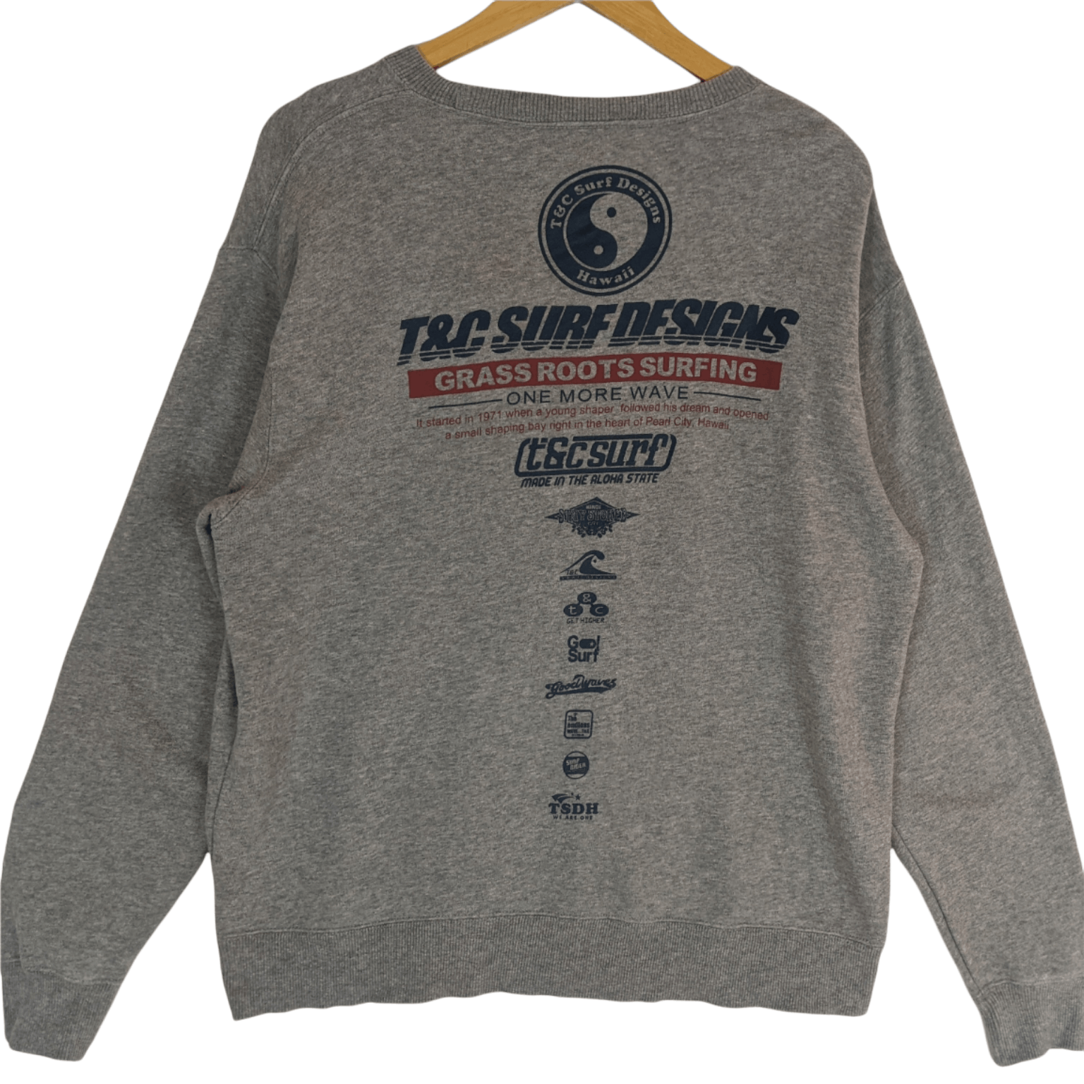 Japanese Brand T&C SURF DESIGNS Surfwear Surfboard Aloha Jumper Sweatshirt Size US L / EU 52-54 / 3 - 2 Thumbnail