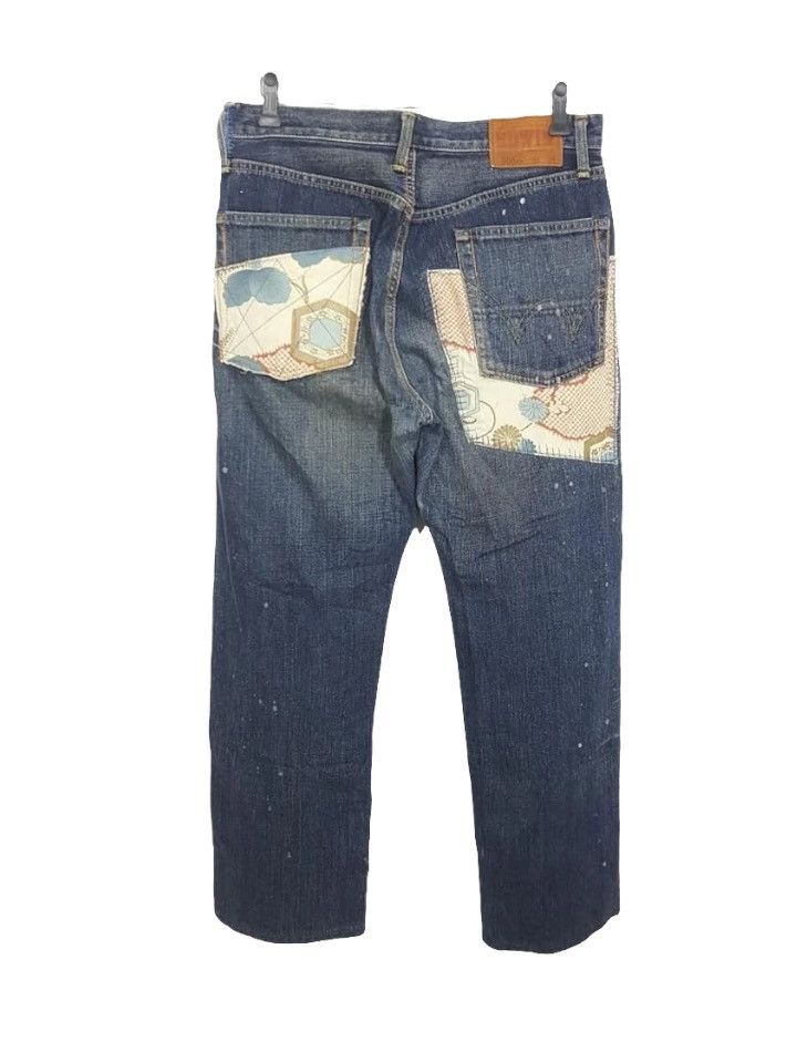 Designer × Japanese Brand Japanese Rebuild Reconstruct Kimono Shibori Patches Jeans Size US 33 - 2 Thumbnail