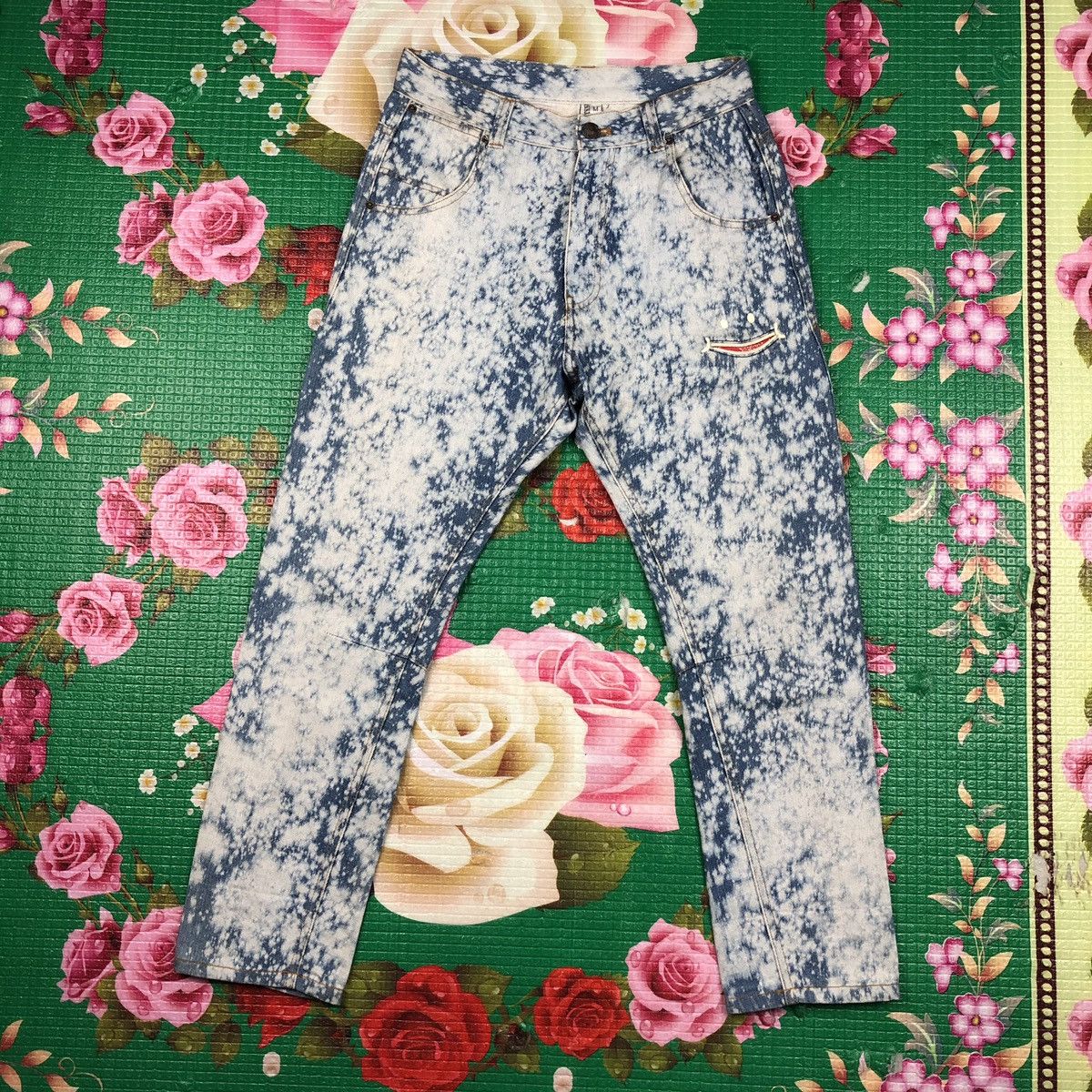 Japanese Brand × Vintage Smile up jeans acis wash like Kapital smiley design Size US 30 / EU 46 - 3 Thumbnail