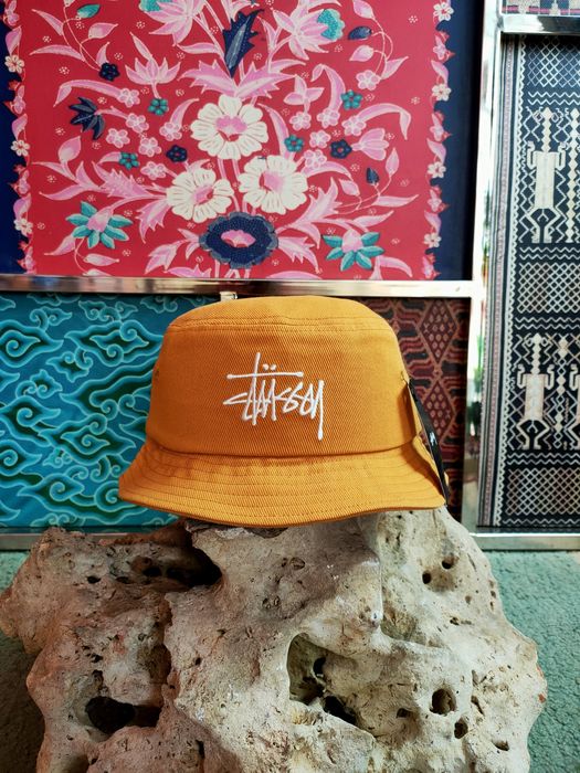 Vintage Stussy Big Logo BUCKET HAT | Grailed