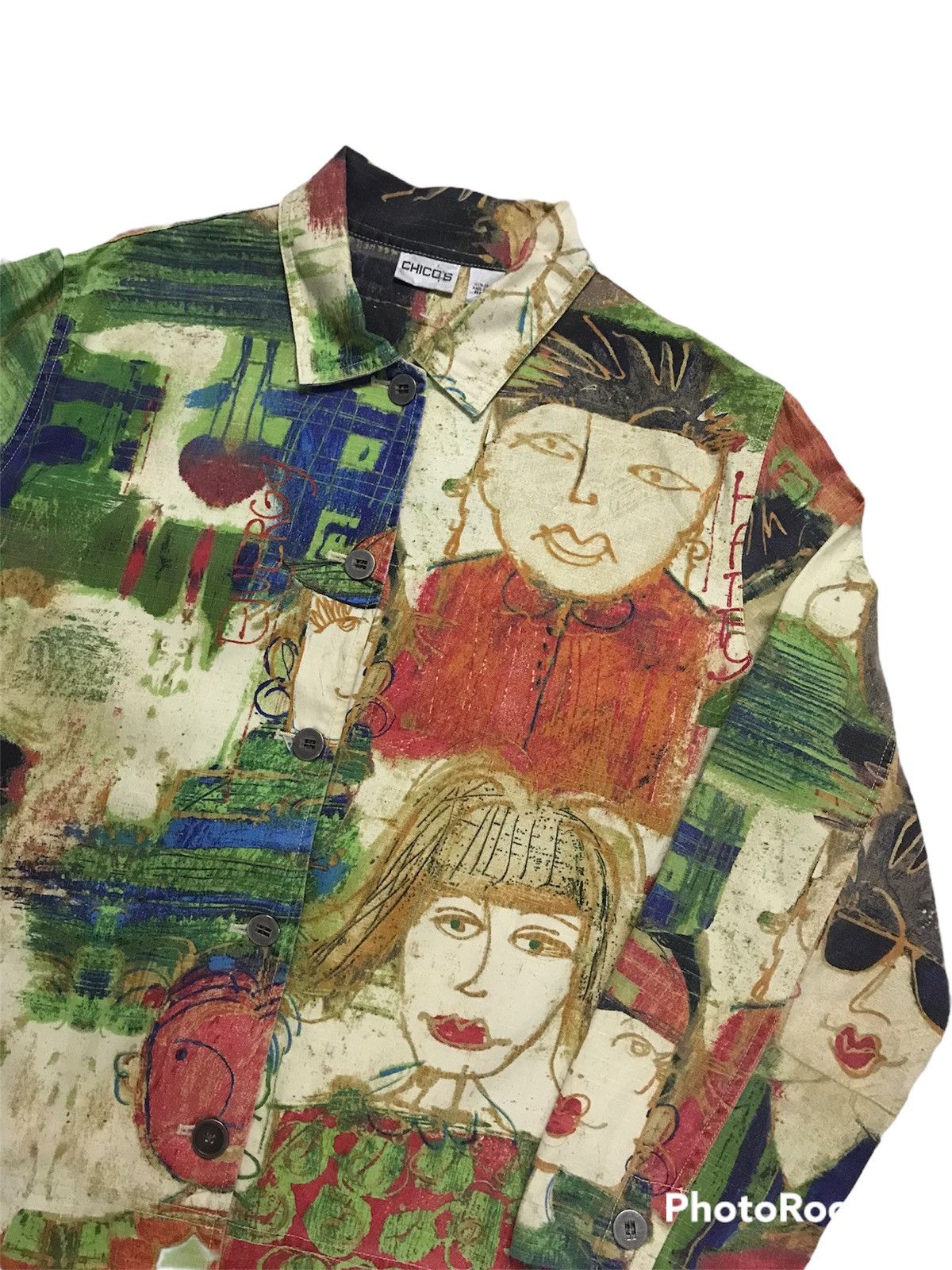 Chicos 💥Final💥Vintage90s Chicos Motive Art Jacket Size US M / EU 48-50 / 2 - 2 Thumbnail