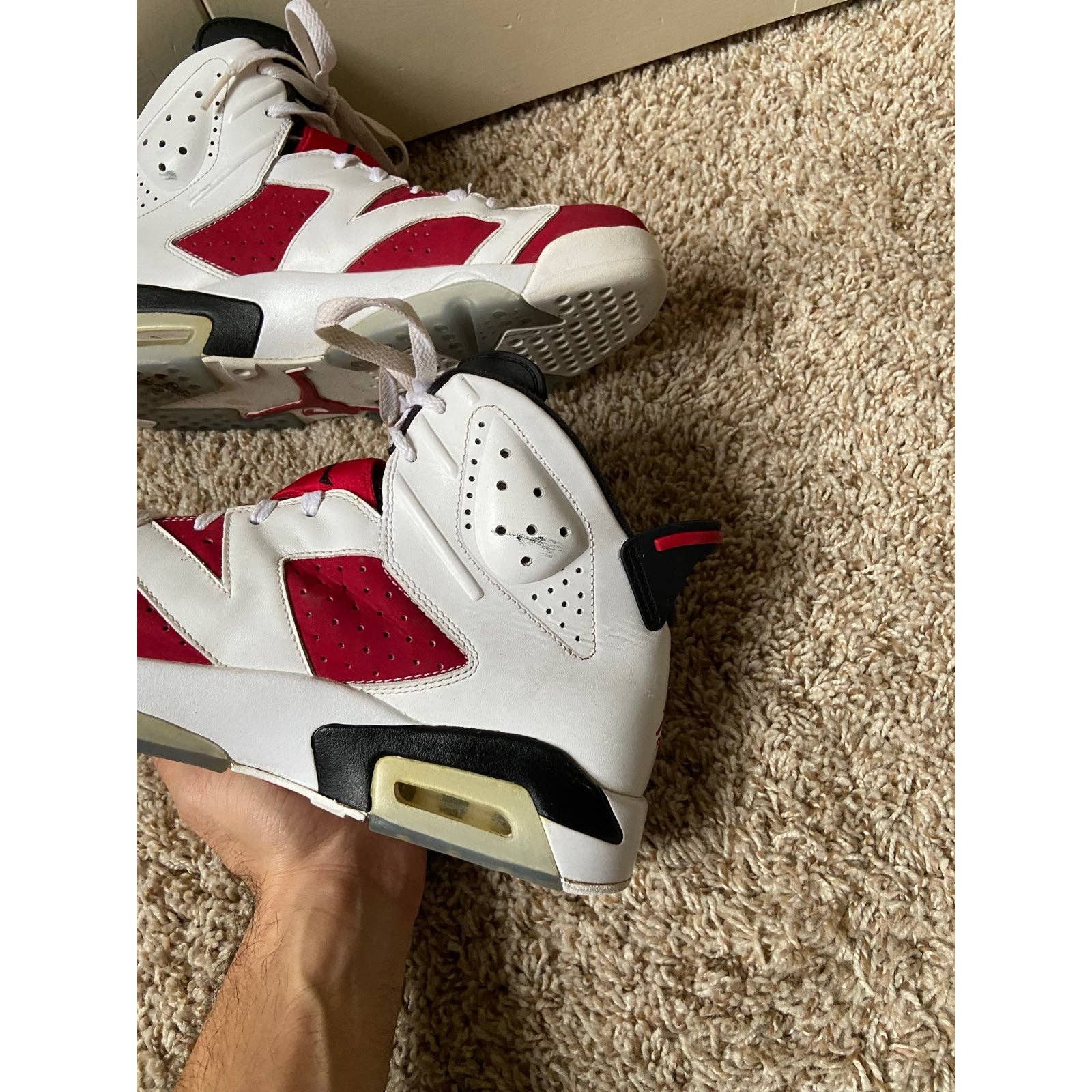 Jordan Brand × Nike Nike Air Jordan 6 Retro Carmine 2014 Sneakers Size 11.5 Size US 11.5 / EU 44-45 - 8 Thumbnail