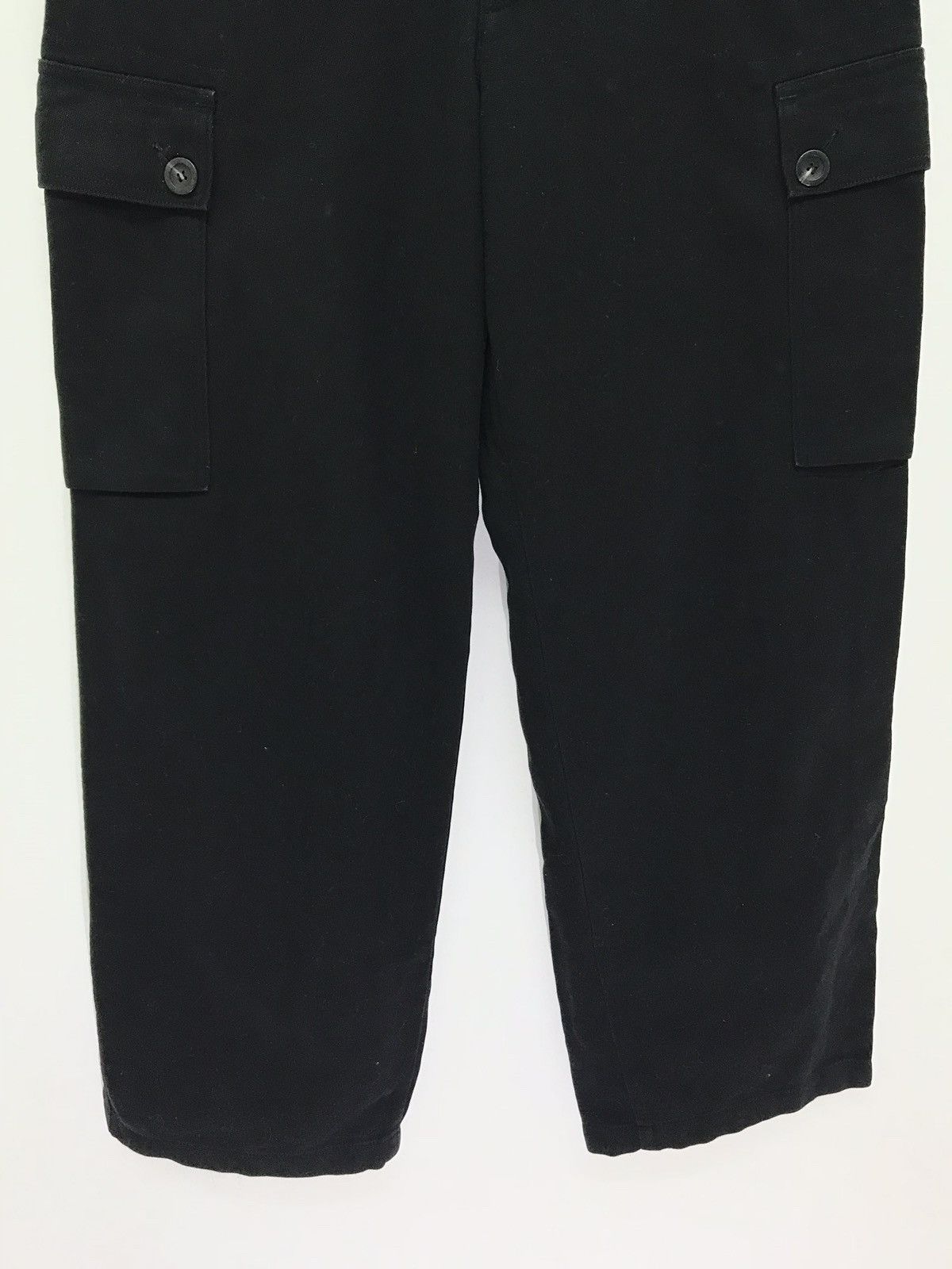 Japanese Brand Made in Japan GGG Pour Homme Cargo Pant Black Baggy Wide Size US 31 - 5 Thumbnail