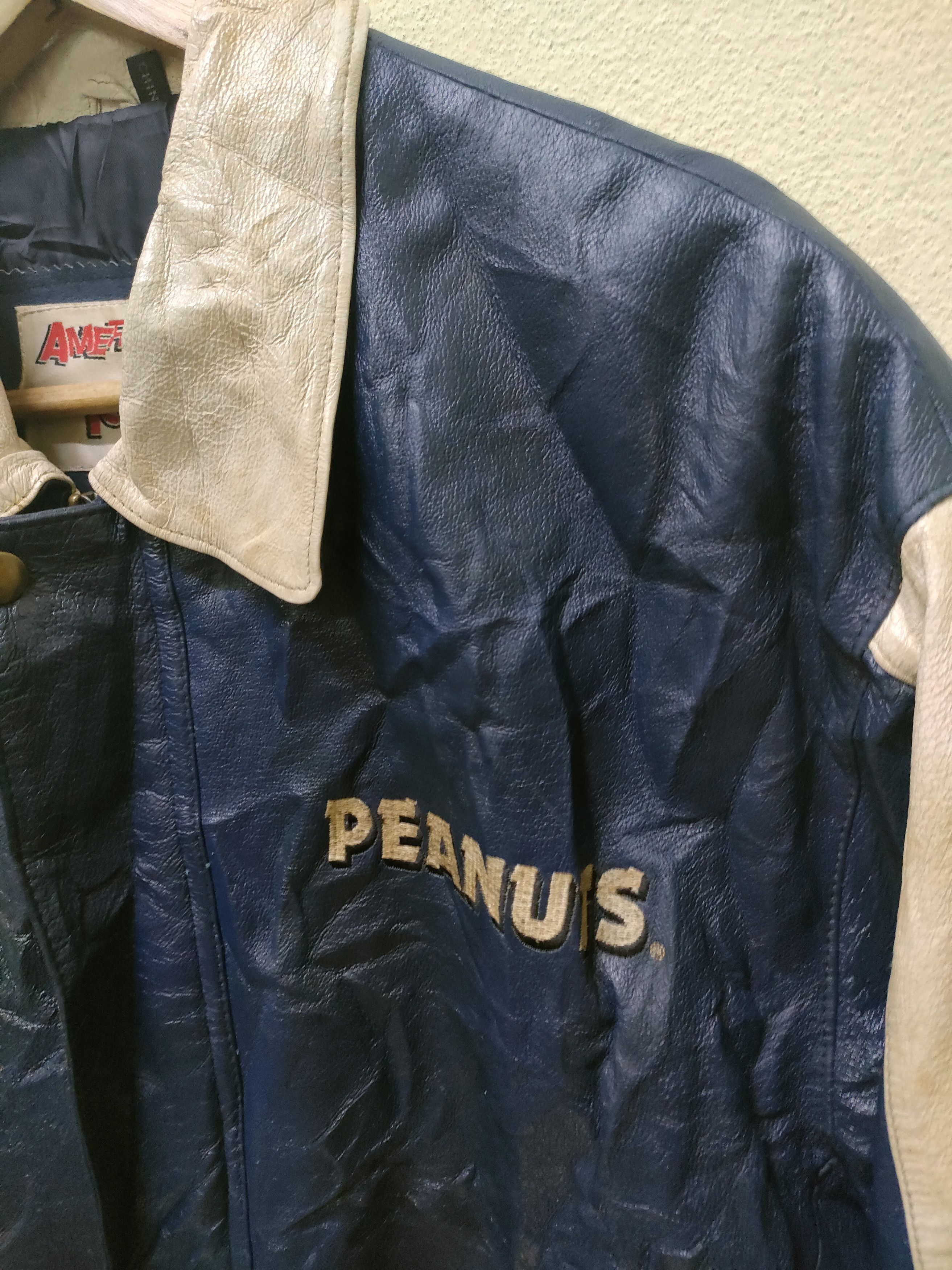 Peanuts Rare❗❗Vintage Peanuts x 8-ball Leather Jacket Size US M / EU 48-50 / 2 - 13 Thumbnail