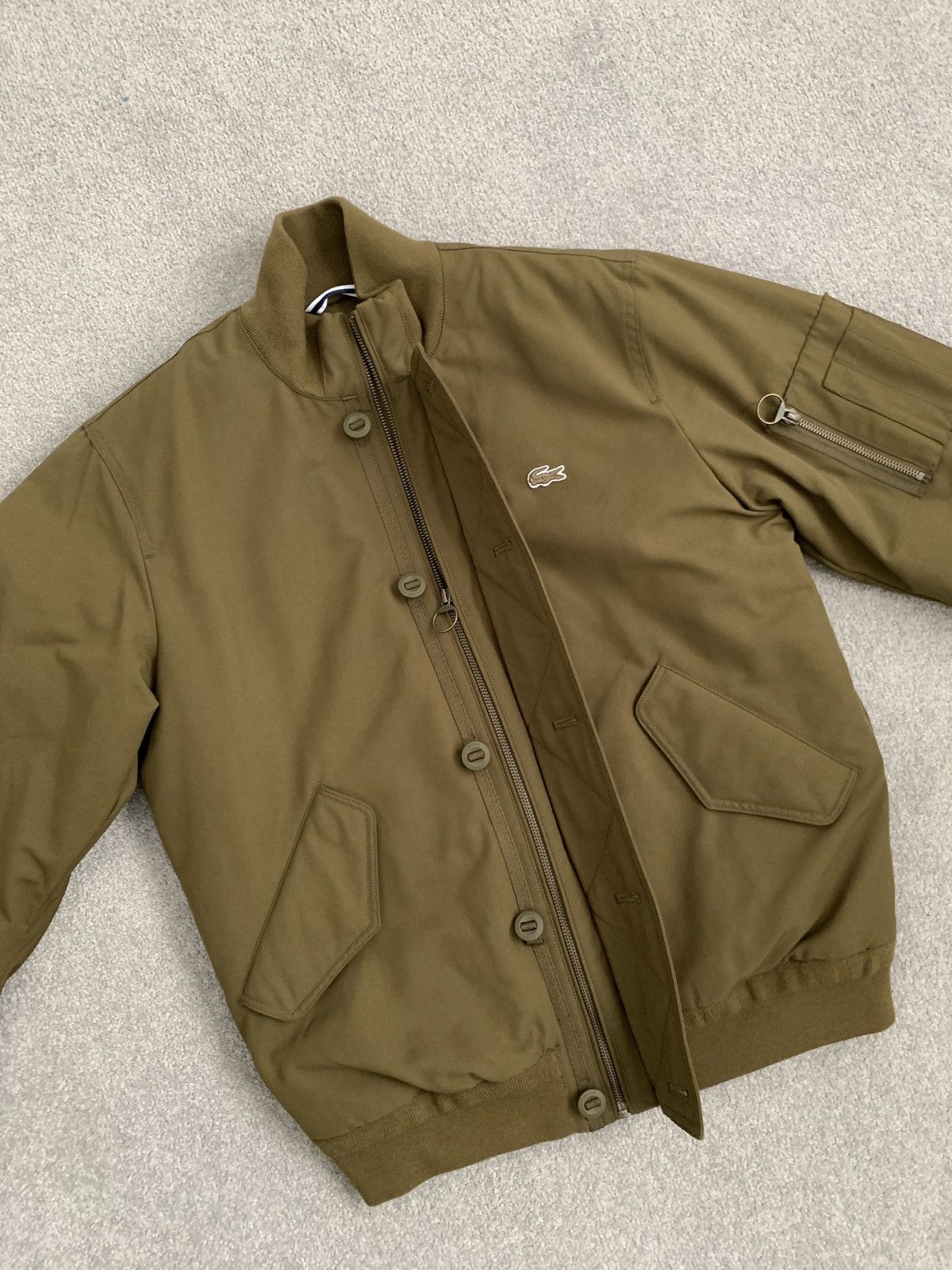 Lacoste × Vintage 🔥 Light Olive Green details oversized bomber 🔥 Size US S / EU 44-46 / 1 - 3 Thumbnail