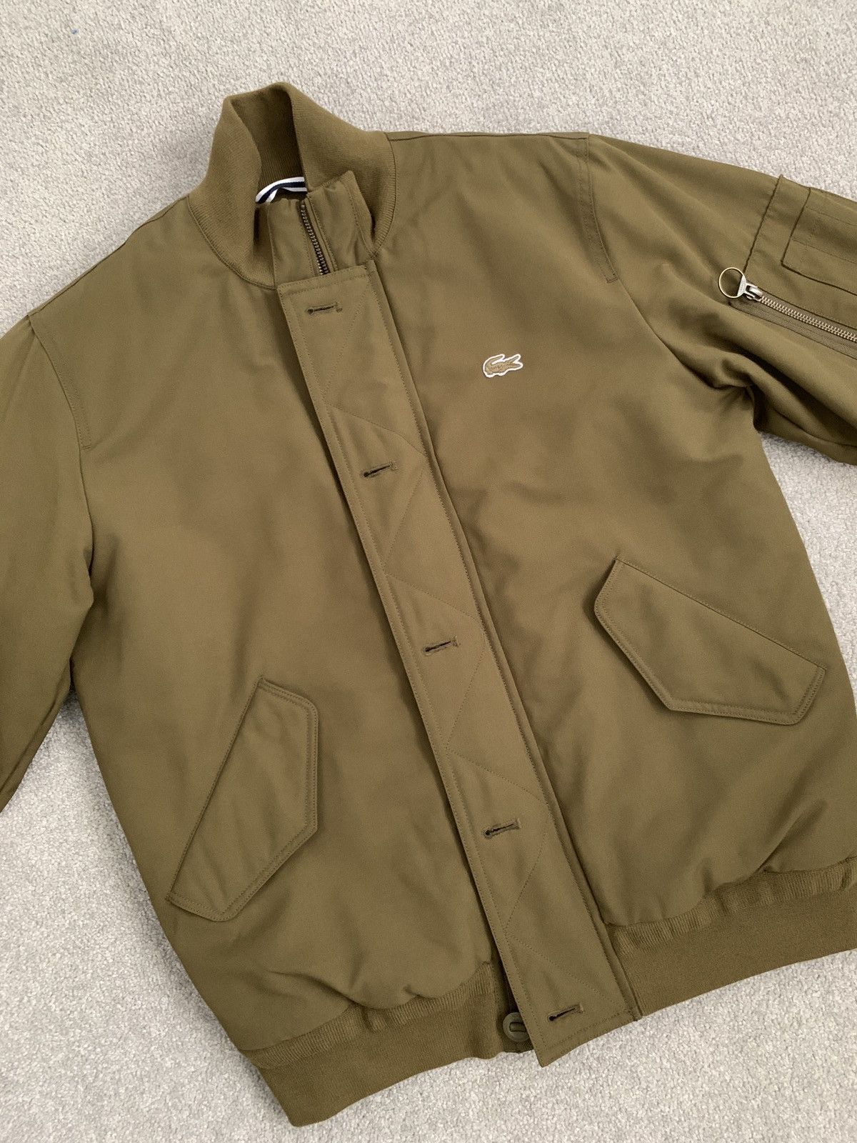 Lacoste × Vintage 🔥 Light Olive Green details oversized bomber 🔥 Size US S / EU 44-46 / 1 - 5 Thumbnail