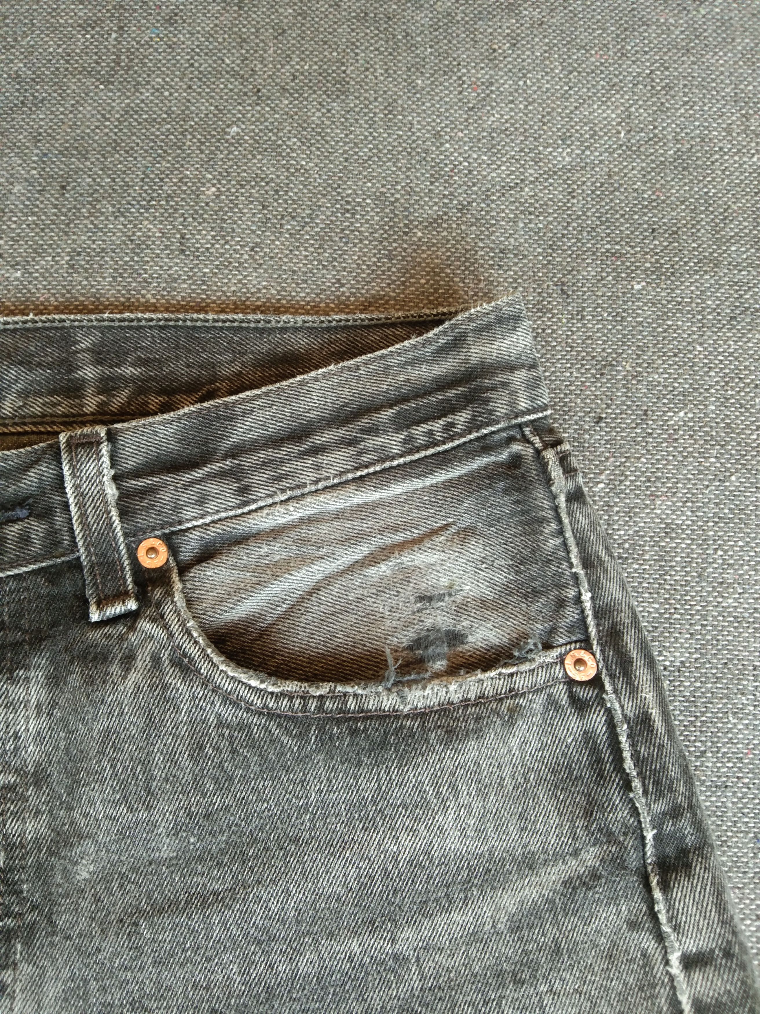 Levi's 90s Vintage Levi's 501 Made In USA Repaired Distressed Jeans Size US 31 - 9 Thumbnail