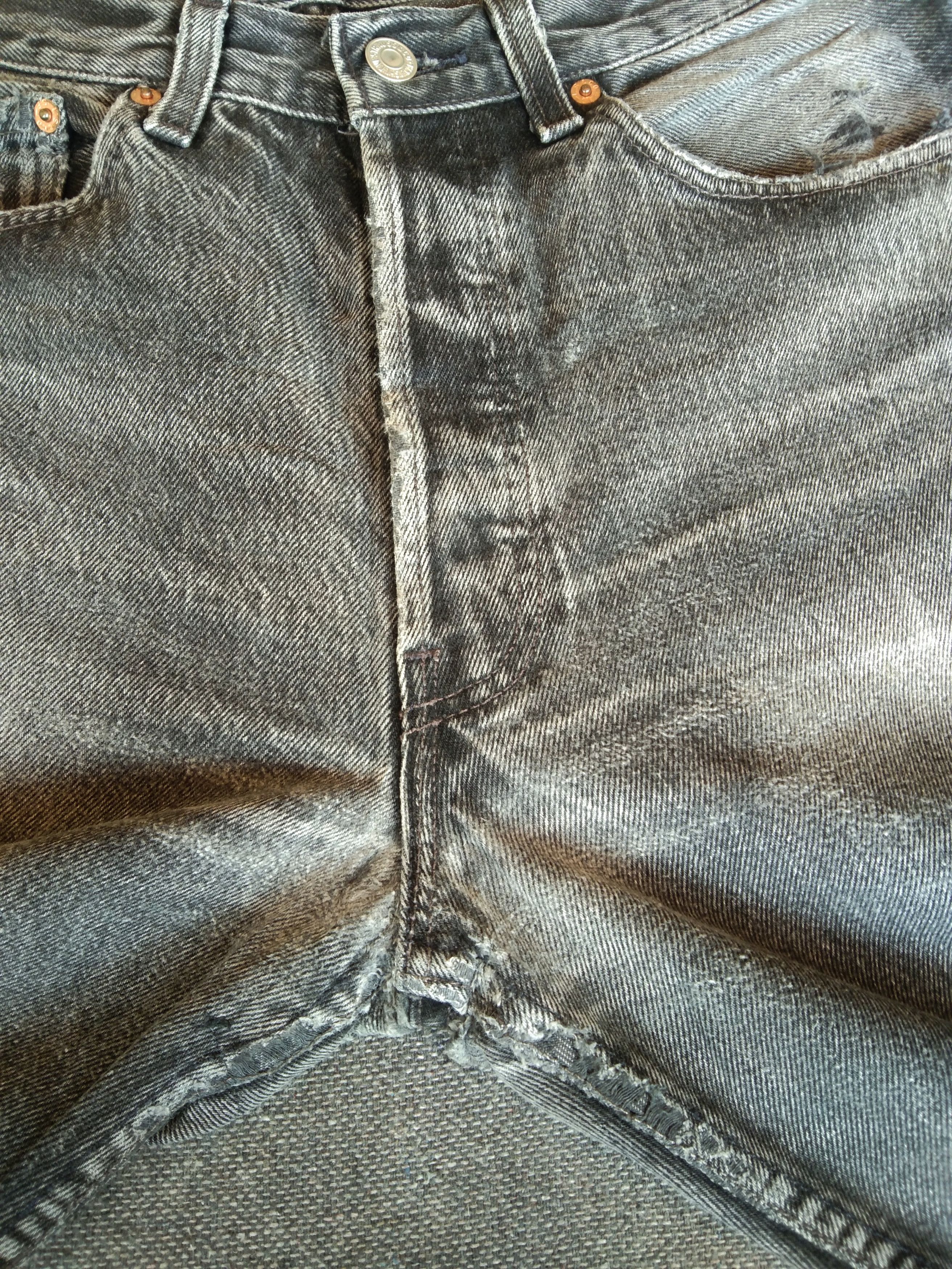 Levi's 90s Vintage Levi's 501 Made In USA Repaired Distressed Jeans Size US 31 - 11 Thumbnail