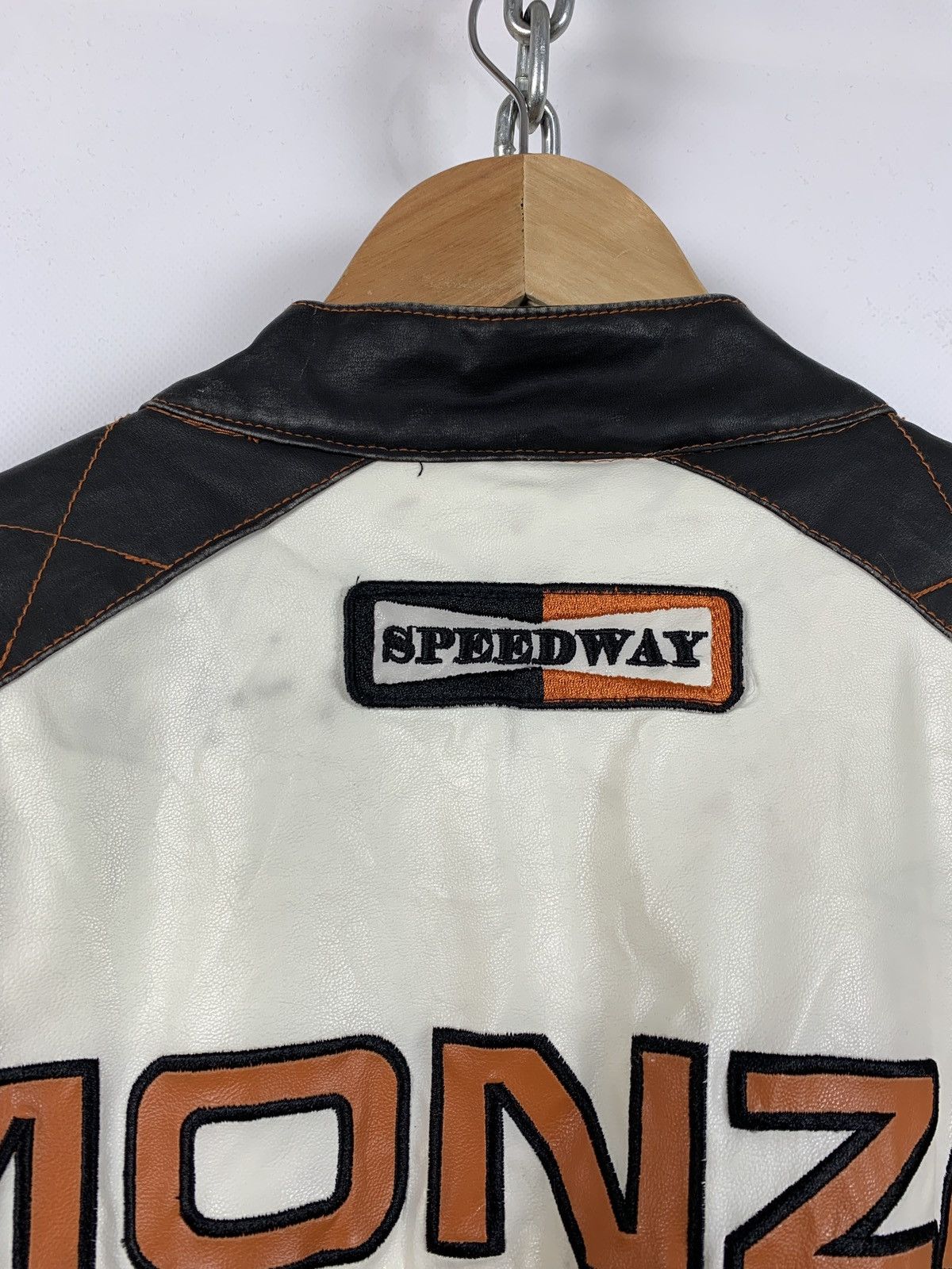 Vintage Vintage Speedway Monza Racing Moto Leather Jacket Size US XL / EU 56 / 4 - 10 Thumbnail